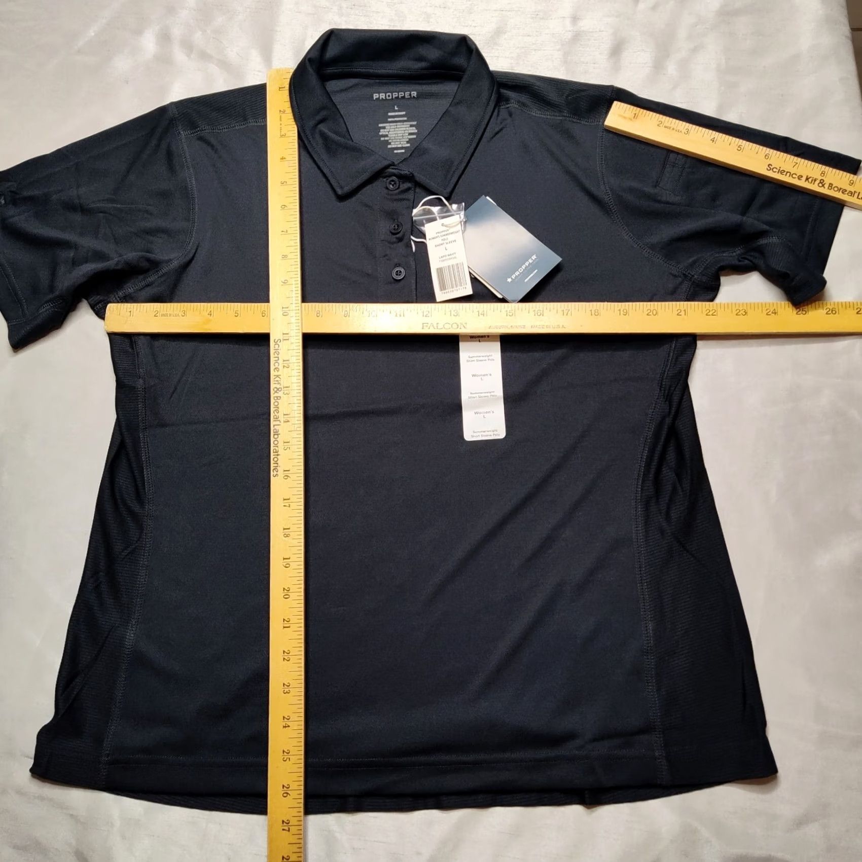 Propper PROPPER Summer Weight Women L Navy Blue Short Sleeve Polo Shirt NEW Size L / US 10 / IT 46 - 5 Thumbnail