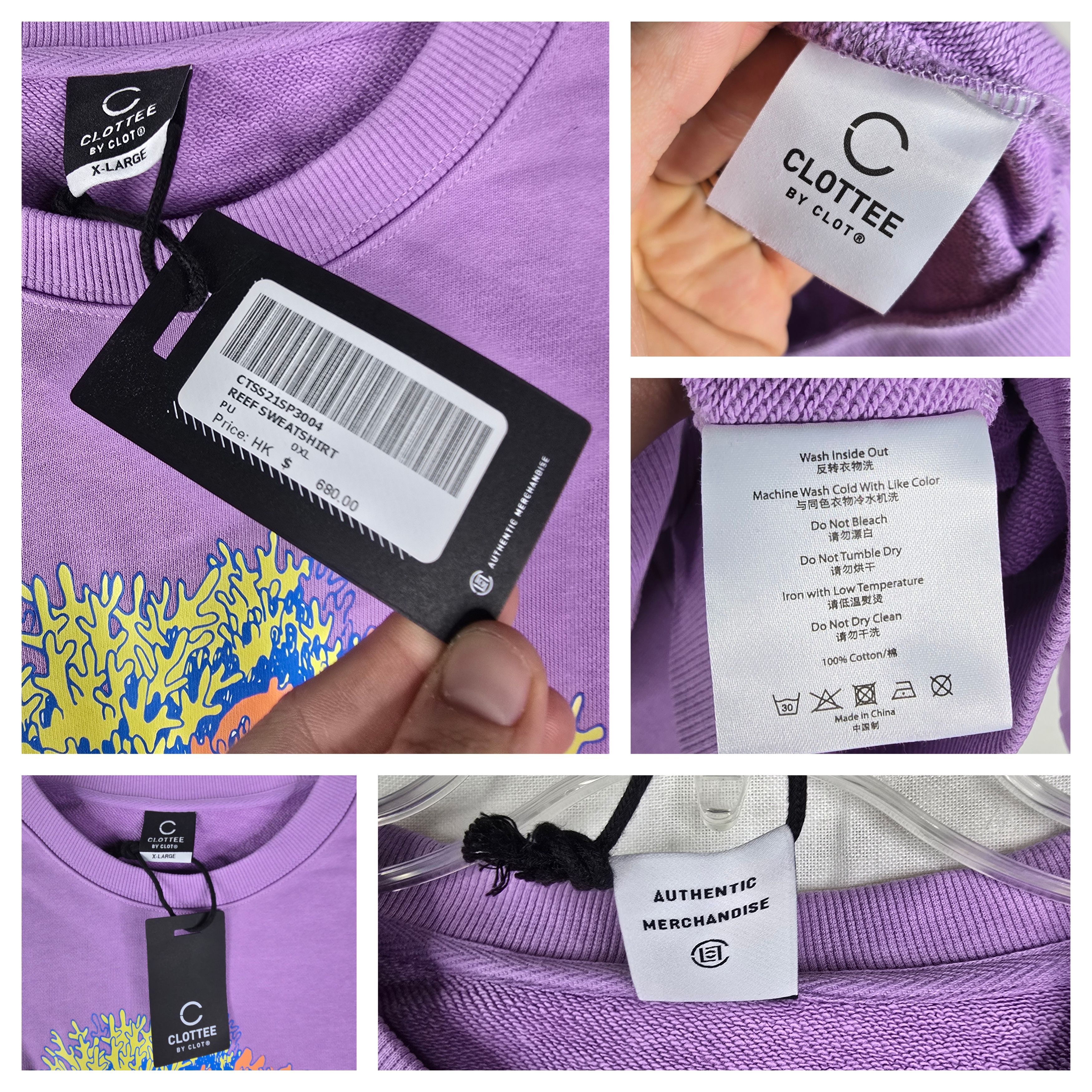 CLOT Clotee By Clote Beach Club Mens XL Coral Sweatshirt Size US XL / EU 56 / 4 - 8 Thumbnail