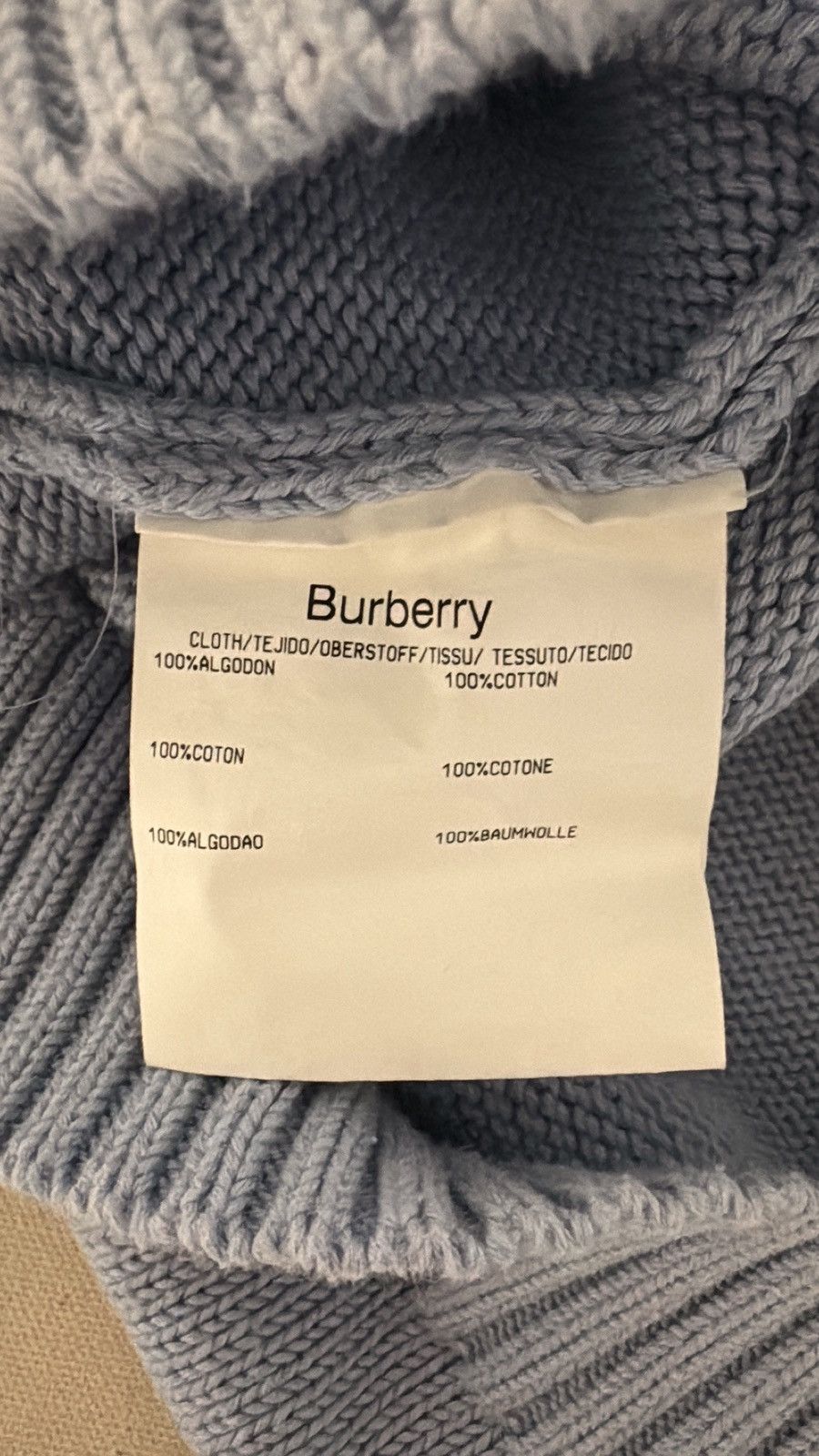 Burberry Burberry Baby Blue Sweater Size US L / EU 52-54 / 3 - 5 Thumbnail