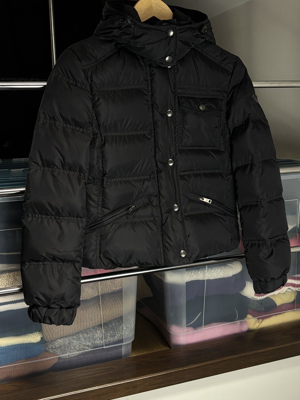 Prada Prada Black Down Puffer Jacket Size XS / US 0-2 / IT 36-38 - 2 Thumbnail