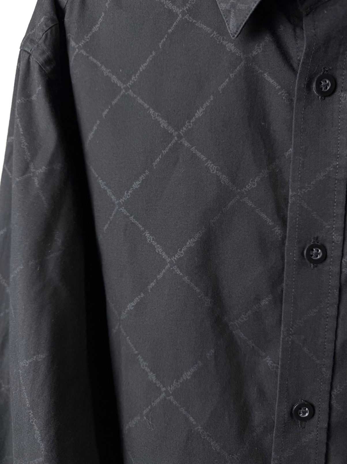 Yves Saint Laurent Vintage YSL Yves Saint Laurent Monogram Button Shirt Size US XL / EU 56 / 4 - 3 Thumbnail