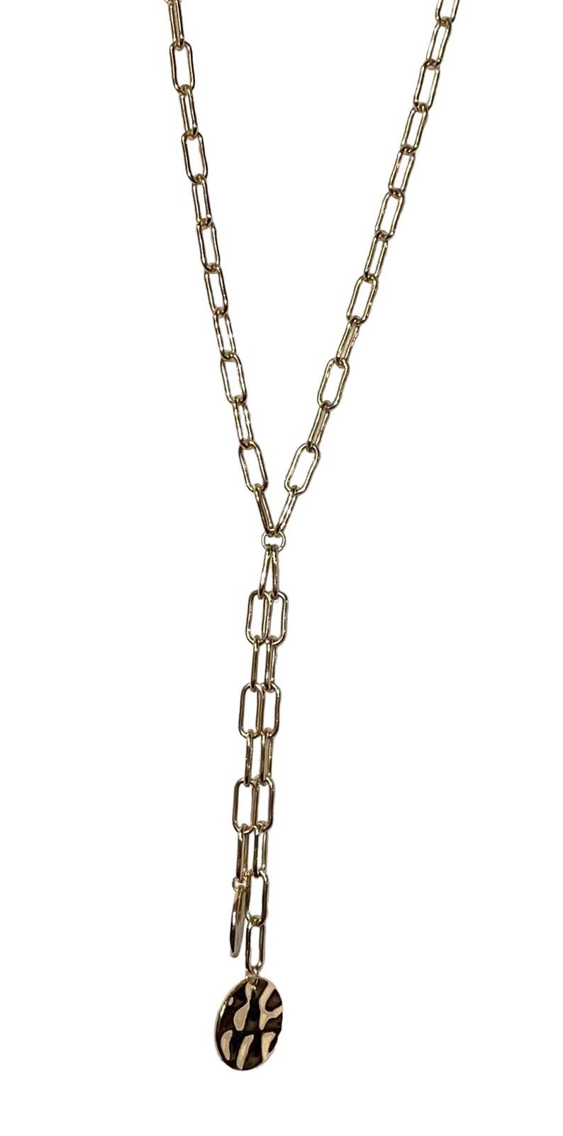 Other Adornia Paperclip Disc Long Lariat Necklace NEW Size ONE SIZE - 7 Thumbnail