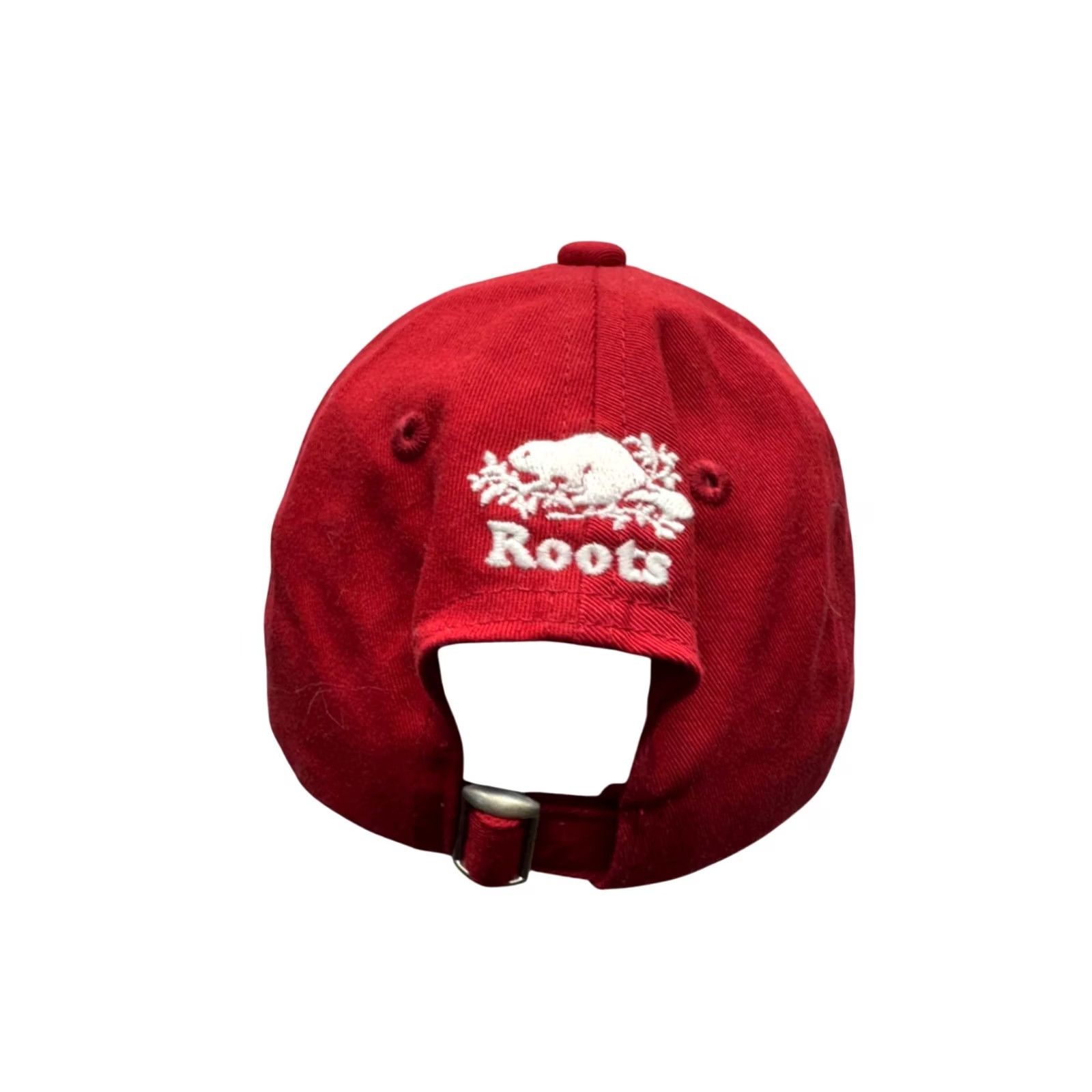 Roots Roots Red Baseball Cap With Maple Leaf Patch & Adjustable Strap - Mens Vintage Casual Size ONE SIZE - 2 Thumbnail