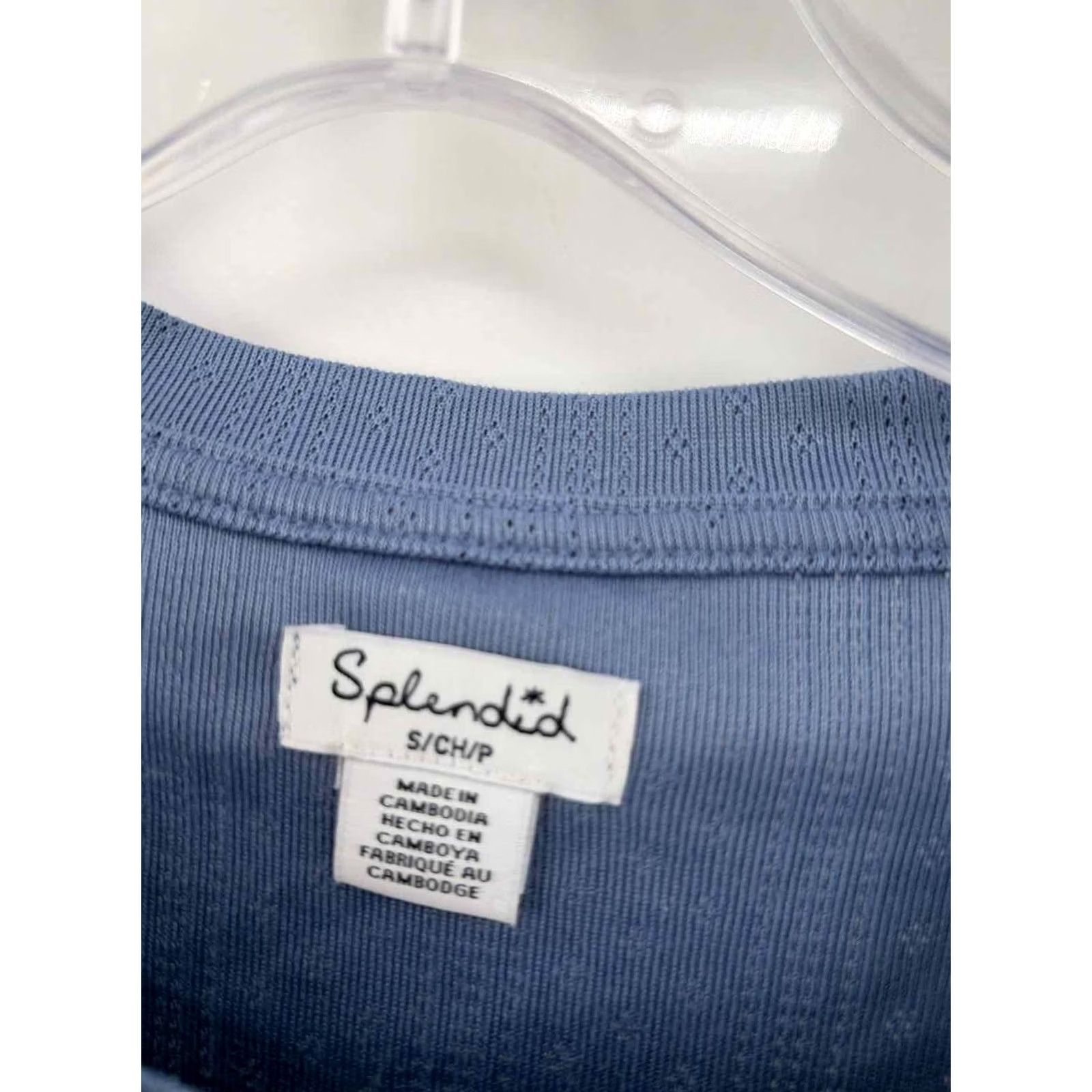 Splendid Pre-Owned Splendid Blue T-shirt Small XS? Size S / US 4 / IT 40 - 2 Thumbnail