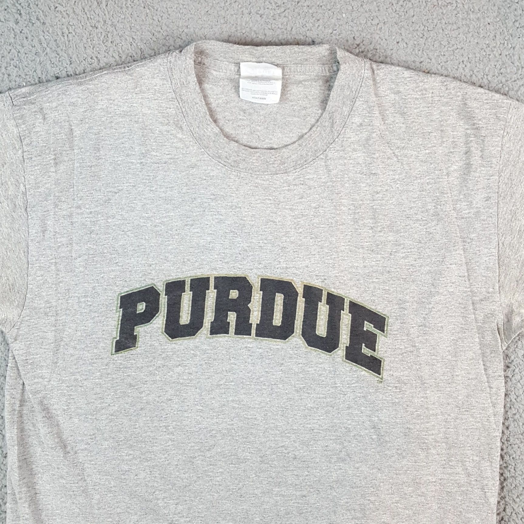 Spell VINTAGE Purdue University Spell Out Shirt Adult Small Gray T Shirt Men 90s College Sports Vintage Port And Company Mens Size US S / EU 44-46 / 1 - 2 Thumbnail