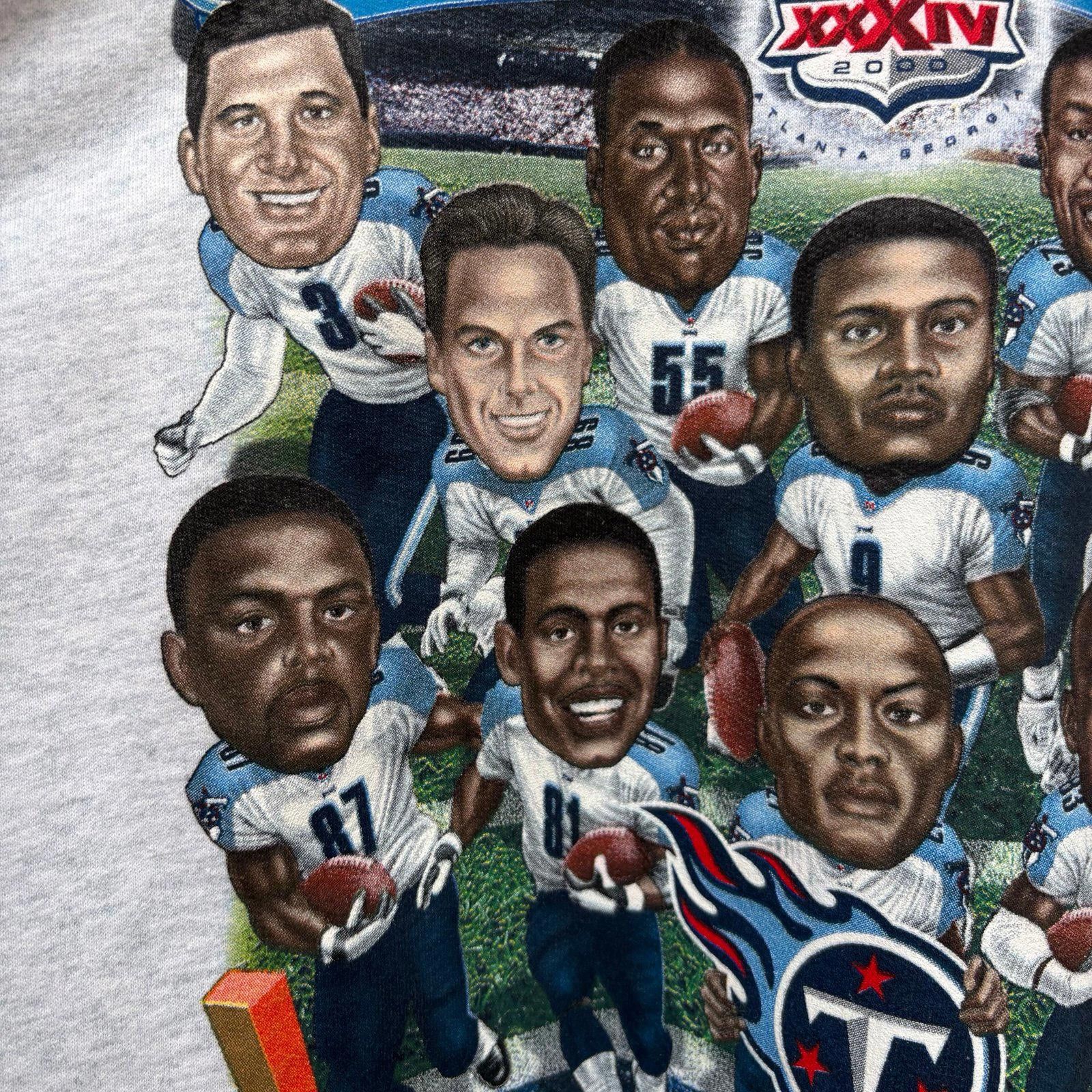 Fruit Of The Loom Vintage Tennessee Titans SB caricature sweatshirt Size US XL / EU 56 / 4 - 3 Thumbnail