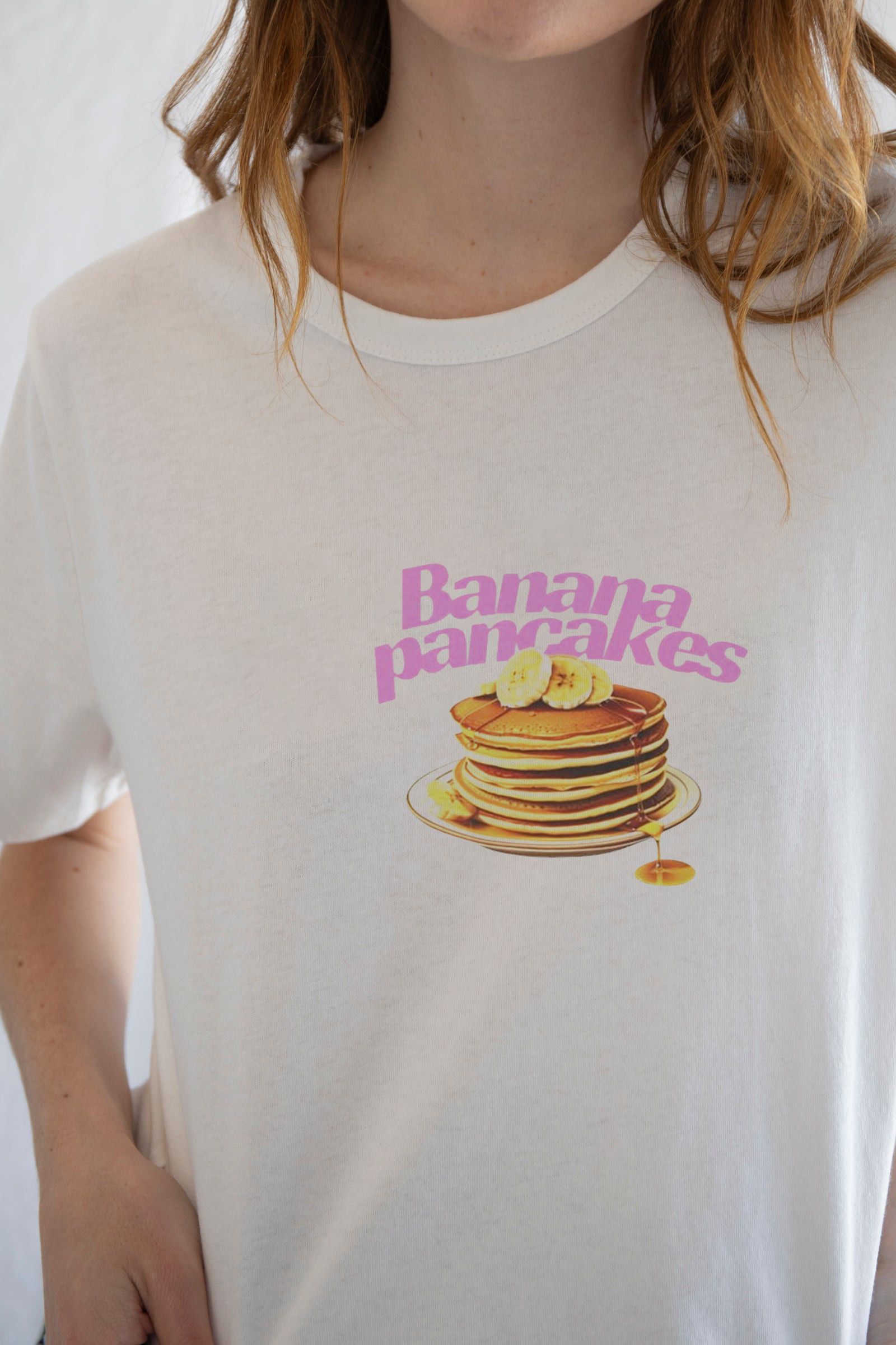 Designer × Vintage Banana Pancakes Tee | Playful Vintage Graphic T-Shirt Size S / US 4 / IT 40 - 4 Thumbnail