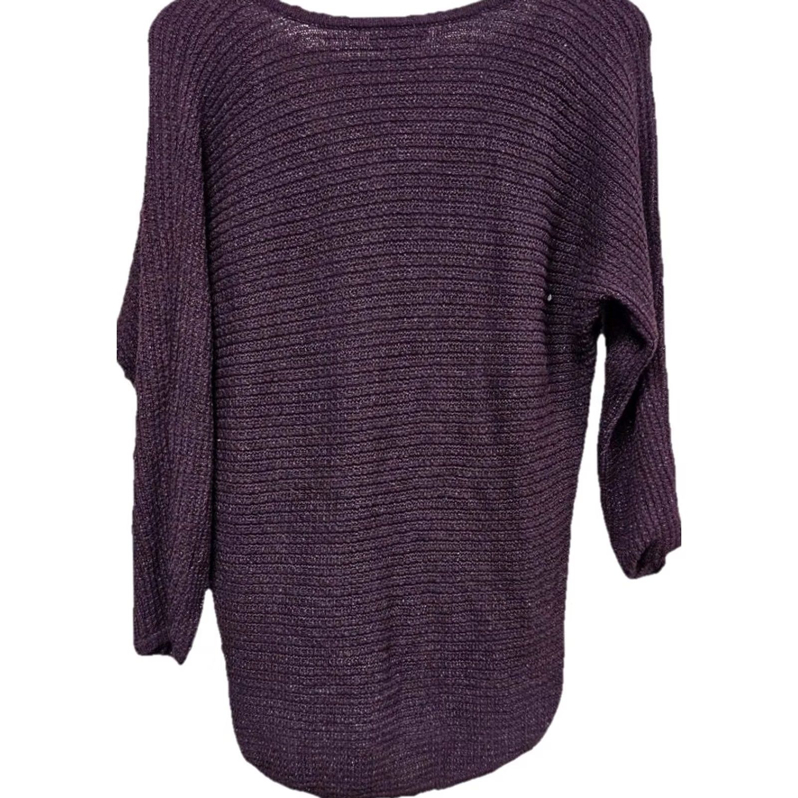 Vintage VINTAGE Y2K New York & Company Purple Metallic Long Sleeve V-Neck Sweater Womens Medium Size S / US 4 / IT 40 - 7 Thumbnail