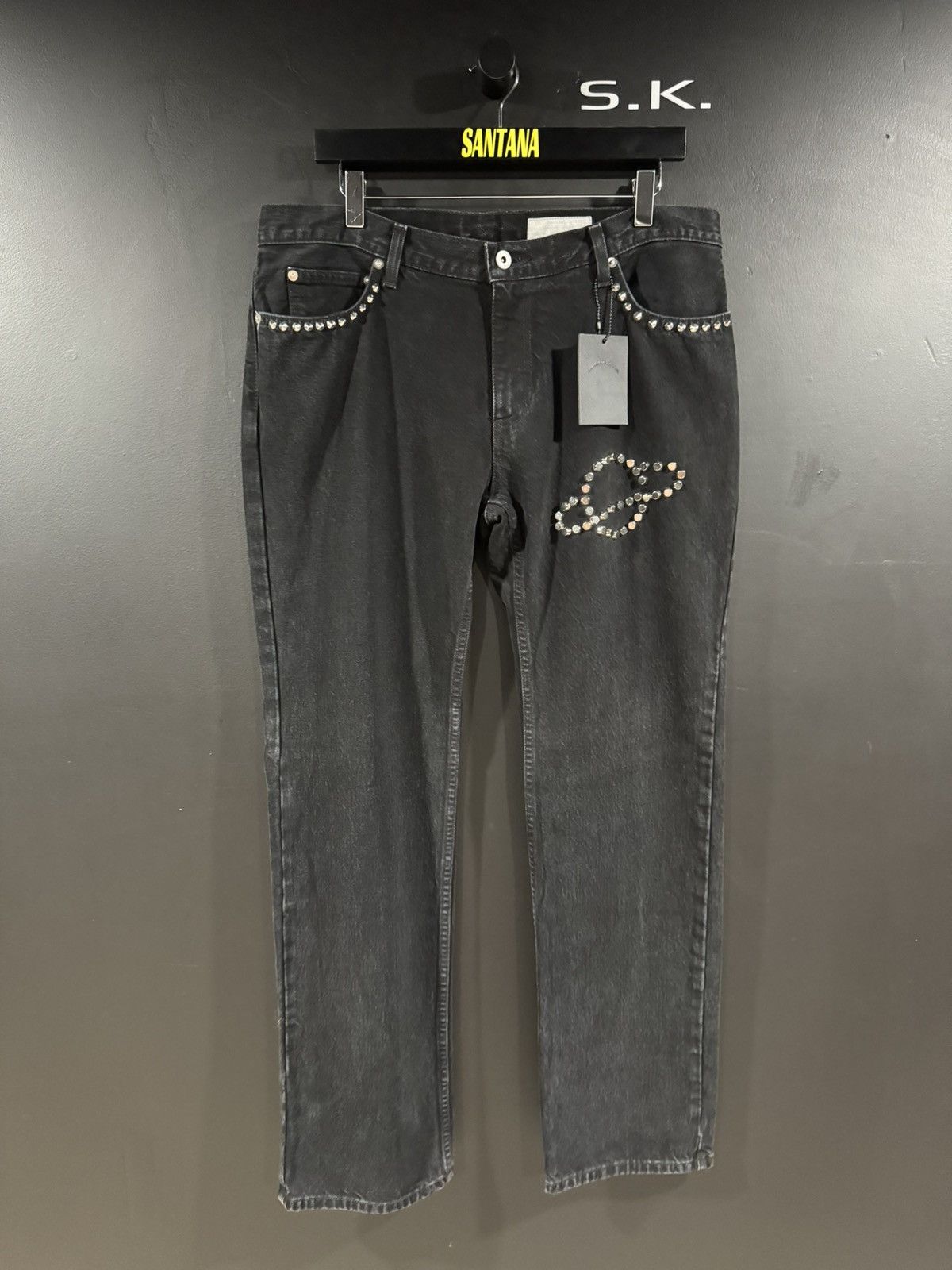 Siberia Hills Siberia Hills Studded Saturn Black Denim Jeans 34 BNWT Size US 34 / EU 50 - 1 Thumbnail