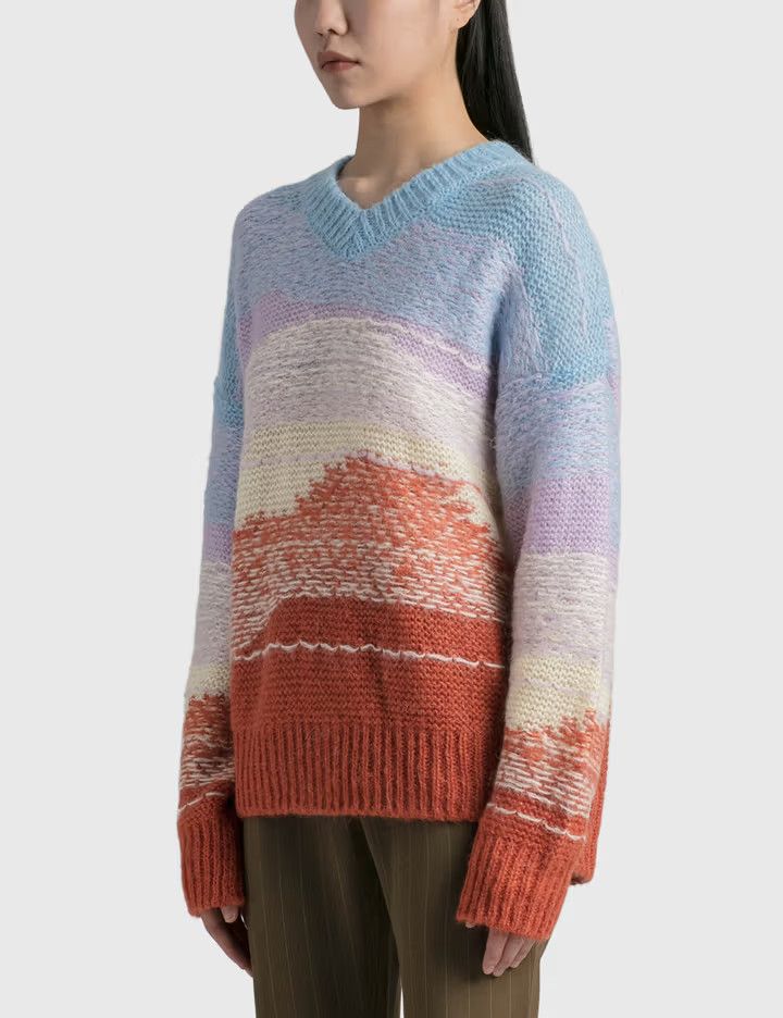 Acne Studios o1y0725 V-neck Sweater in Multicolor Size XXS / US 00 / IT 34 - 2 Thumbnail