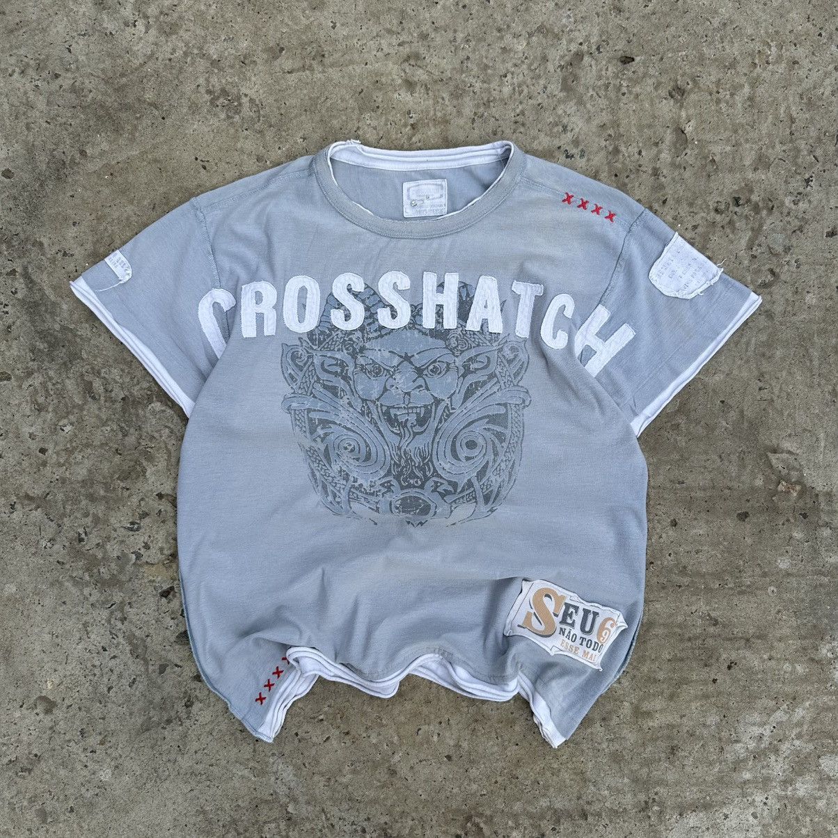 Y/Project Vintage Japan Crosshatch T-shirts Big Logo Grunge Avantgarde Size US L / EU 52-54 / 3 - 1 Thumbnail