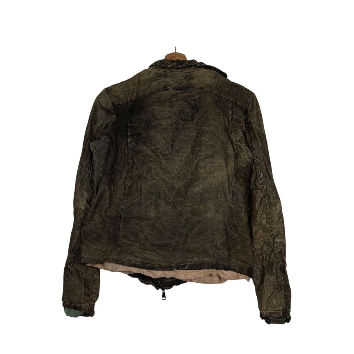 Giorgio Brato Biker Leather Jacket Asymmetrical Zipper Girgio Brato Italy Size L / US 10 / IT 46 - 9 Thumbnail