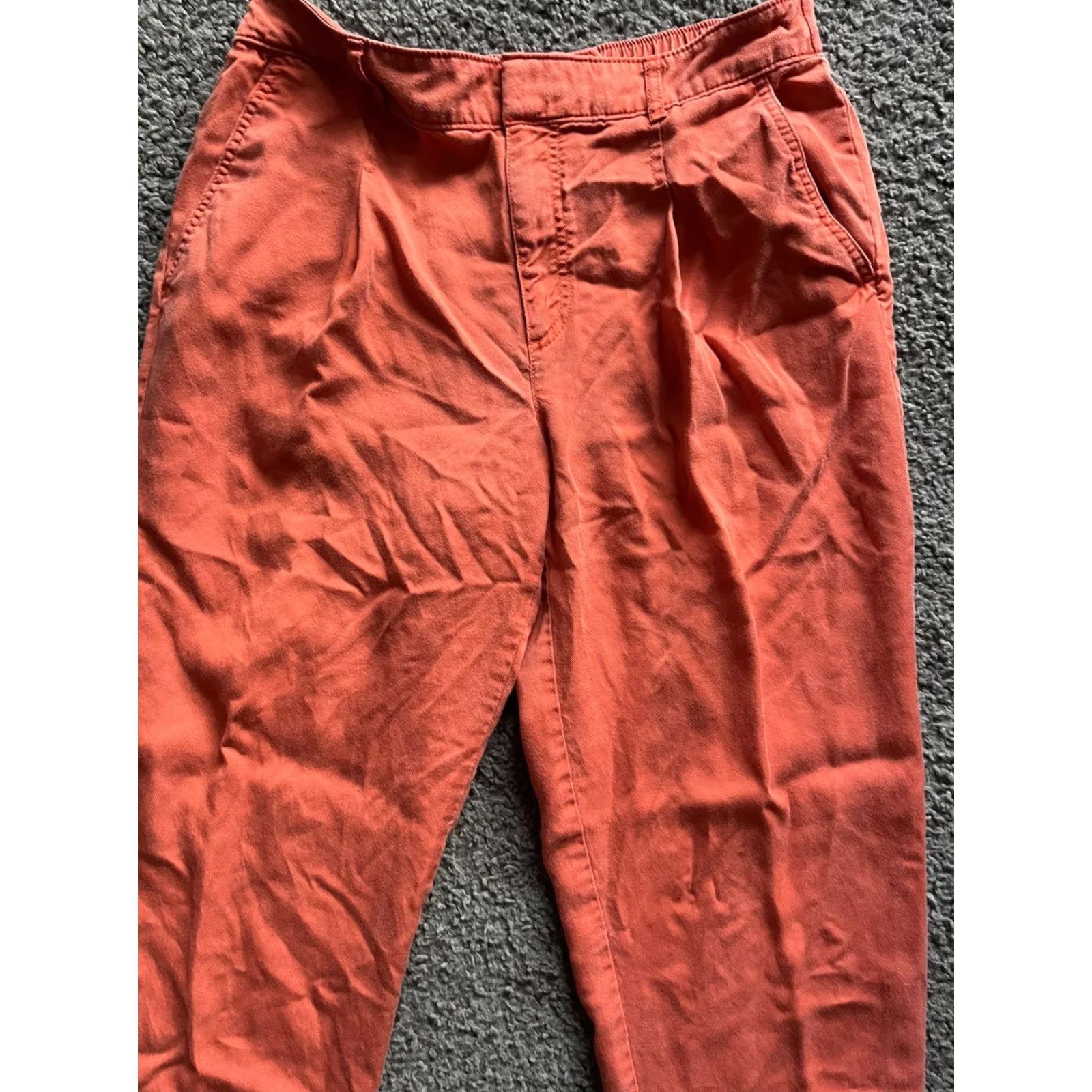 Loft Loft coral drawstring elastic waist light weight straight leg pants Size Medium Size 32" / US 10 / IT 46 - 2 Thumbnail