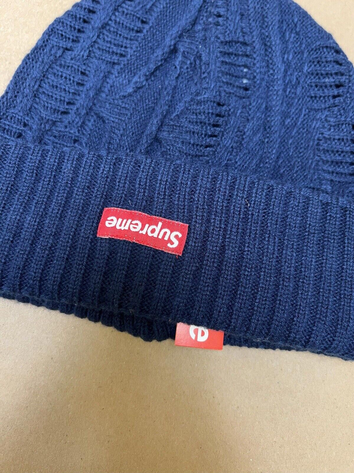 Supreme FW13 Supreme Cosby Beanie Navy Rare Upside Down Logo 2013 Size ONE SIZE - 2 Thumbnail