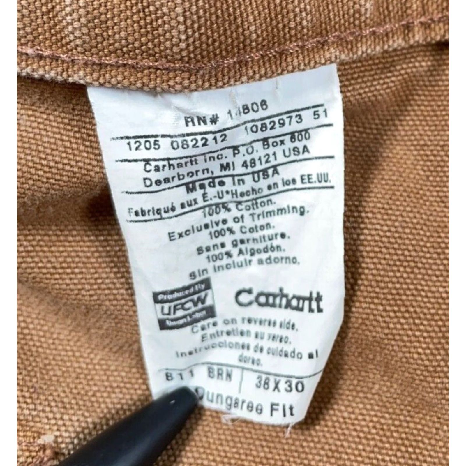 Carhartt VINTAGE Carhartt Pants Carpenter Canvas Men's 38 x 30 Brown USA Made Size US 38 / EU 54 - 3 Thumbnail