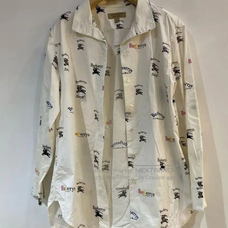 Burberry Burberry White Cotton Blend Long Sleeve Shirt. Size US S / EU 44-46 / 1 - 1 Thumbnail