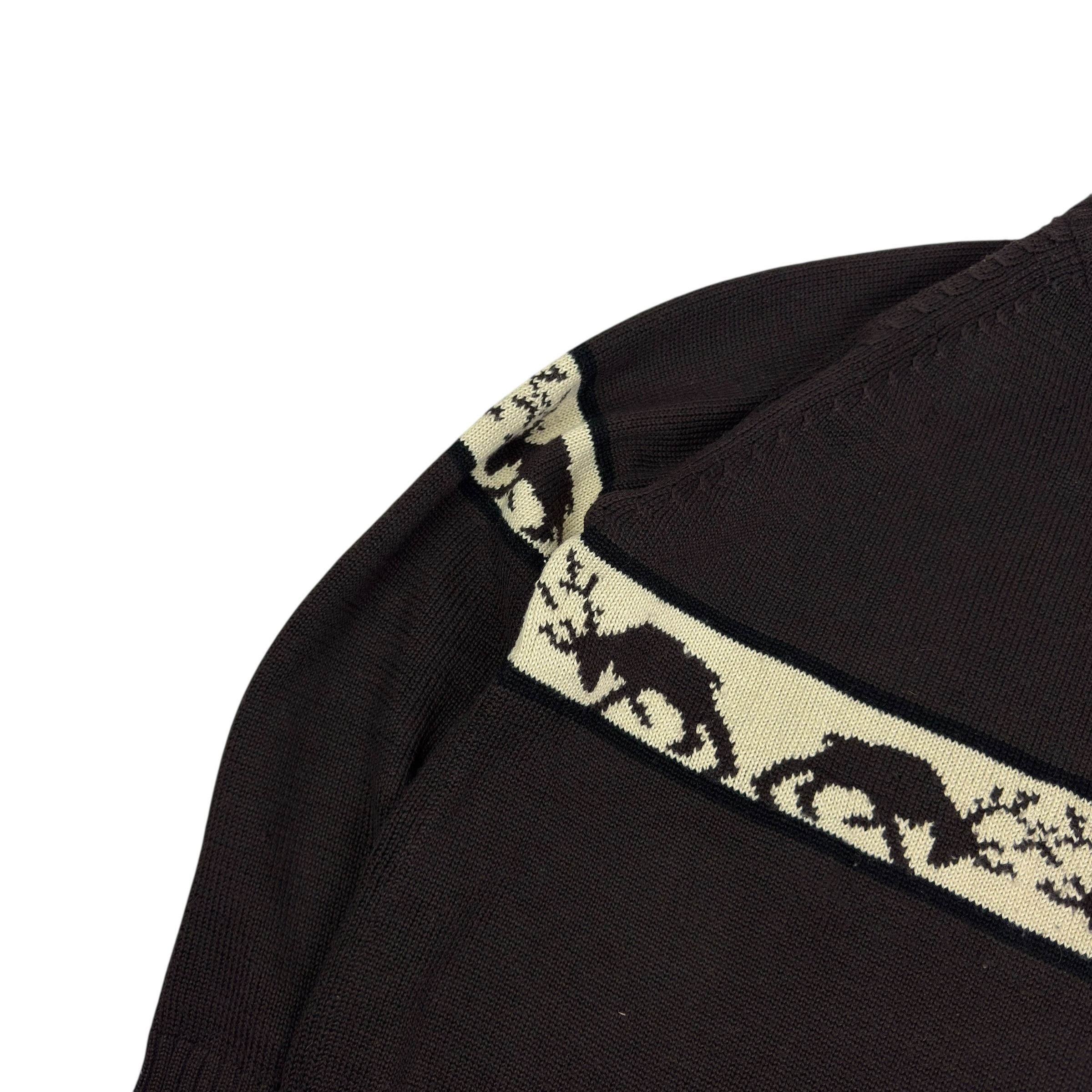 Stussy Stüssy vintage Brown Knit Nordic Pattern Pullover Sweater L Size US L / EU 52-54 / 3 - 5 Thumbnail