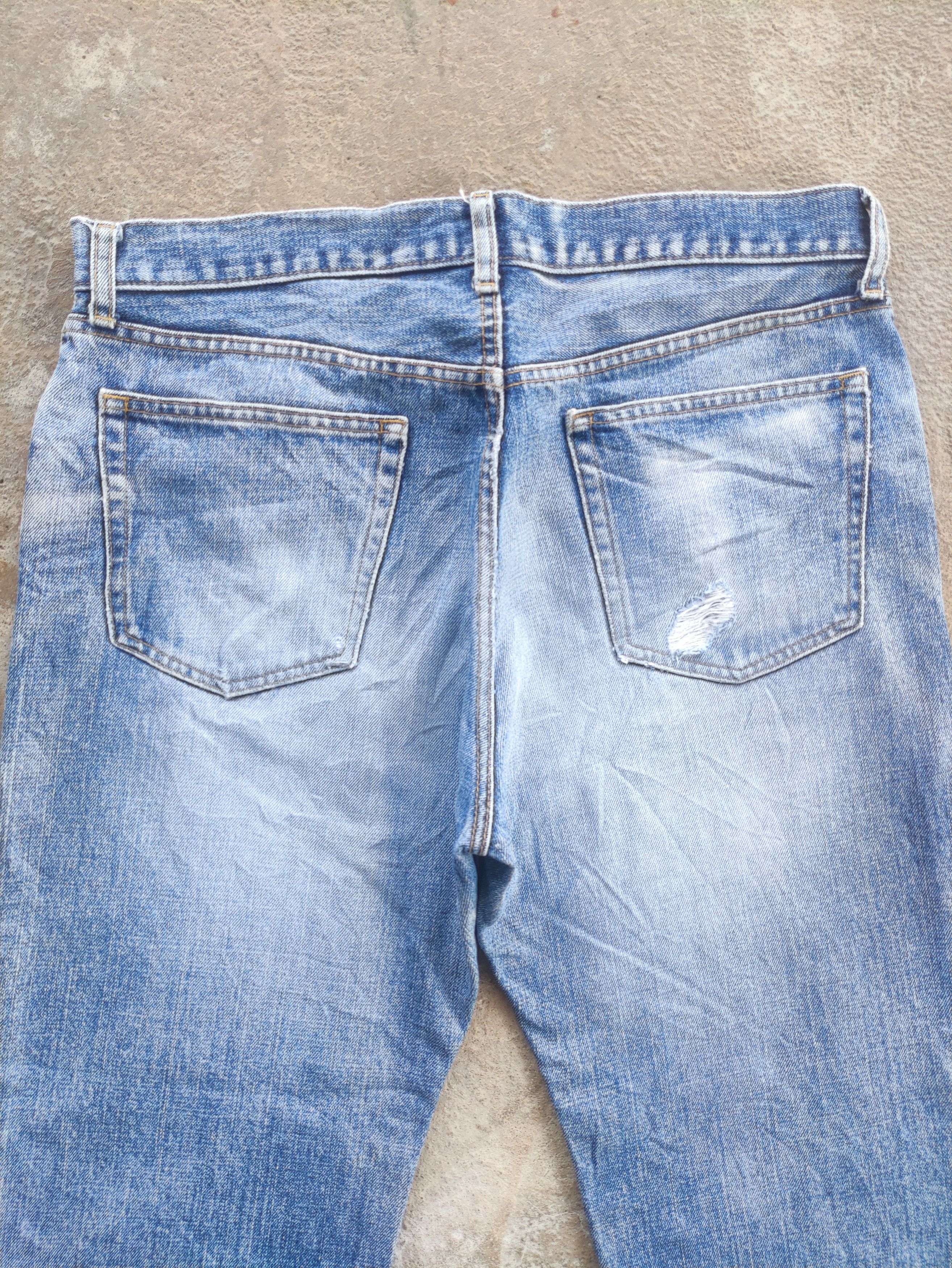 Japanese Brand Vintage Japanese Brand Baggy Denim Distressed Faded Pants Size US 36 / EU 52 - 9 Thumbnail