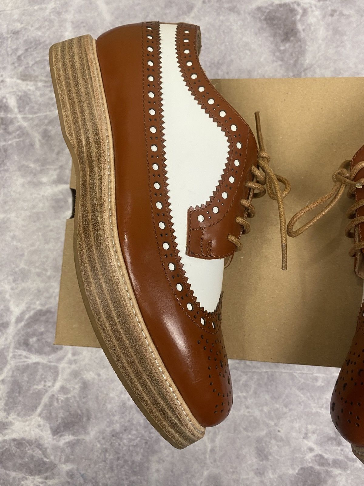 Church's Church’s Opal Budapester Lace-up Brogues Platform Shoes 38 Size US 8 / IT 38 - 2 Thumbnail