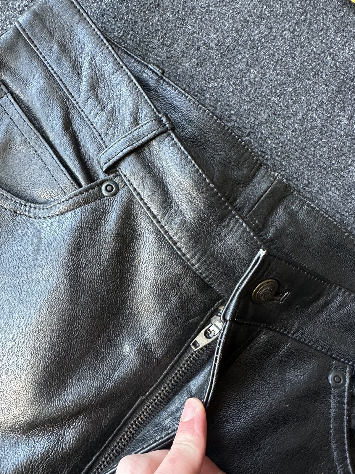 Leather 🚨GRAIL LEATHER PANTS RACING VNTG Cowboy Biker Leather Pants Size US 30 / EU 46 - 6 Thumbnail