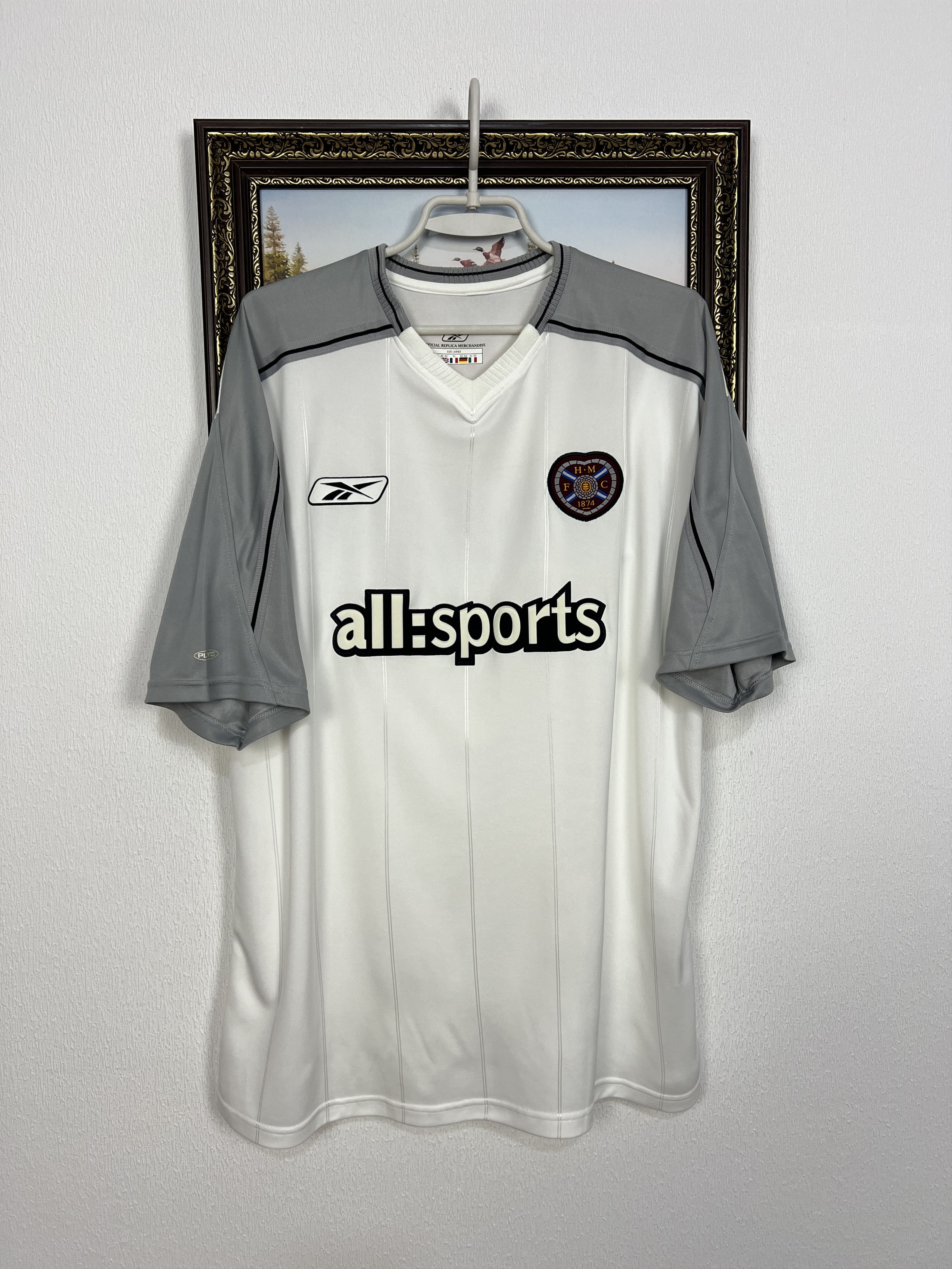 Reebok Heart Of Midlothian Away football shirt Soccer Jersey Trikot Size US XL / EU 56 / 4 - 1 Thumbnail