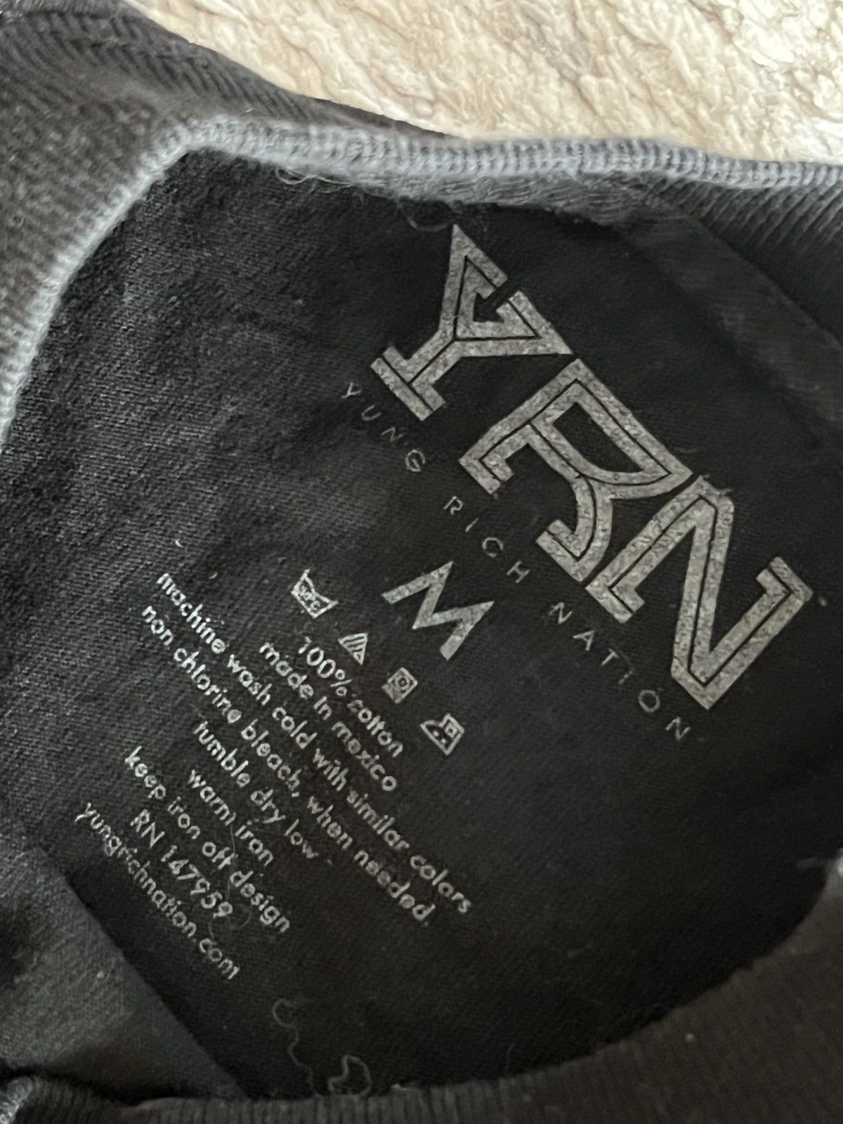 Rap Tees Vintage Y2K Black Yung Rich Nation YNR long sleeve t-shirt Size US M / EU 48-50 / 2 - 3 Thumbnail