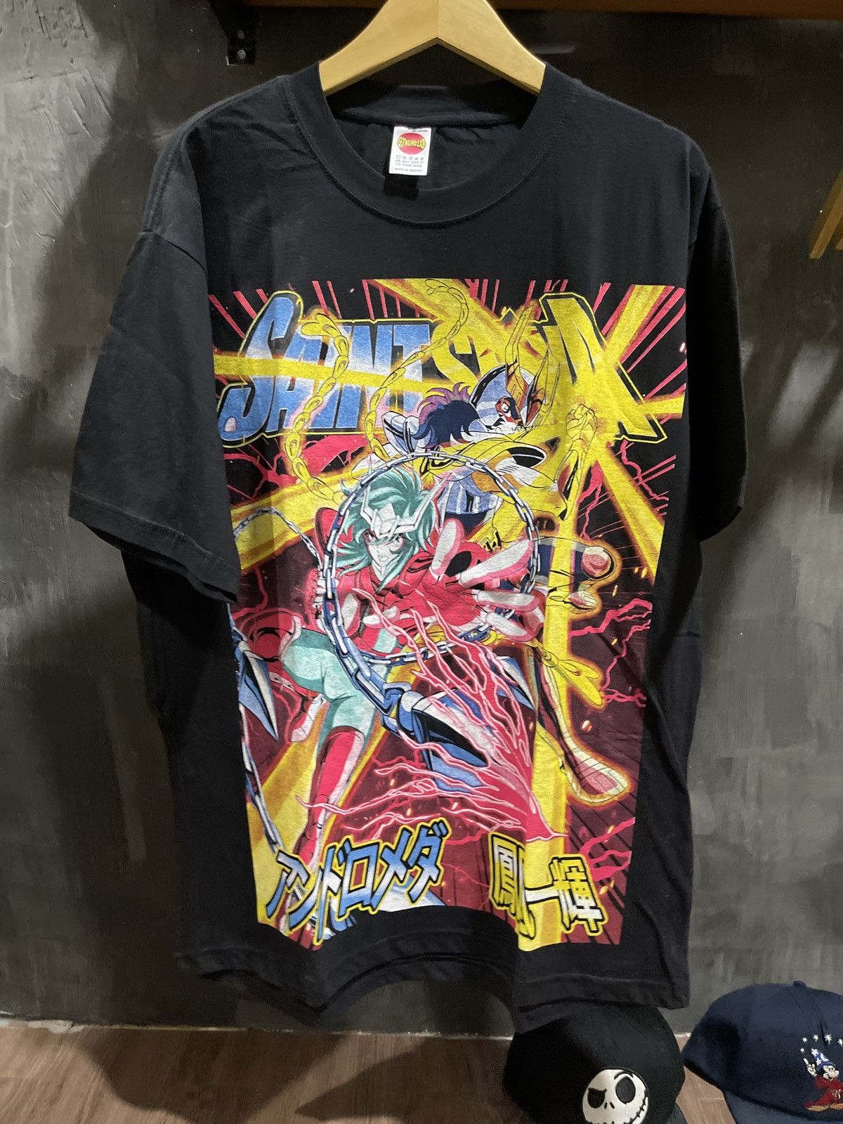 image of Vintage Saint Seiya Anime T Shirt in Black, Men's (Size XL)