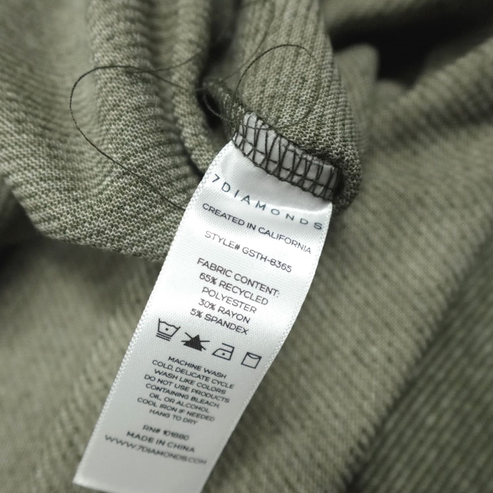 Vintage 7 Diamonds Generation Hoodie Men's Size 2XL Olive Striped Double-Knit Weave Shirt Size US XXL / EU 58 / 5 - 5 Thumbnail