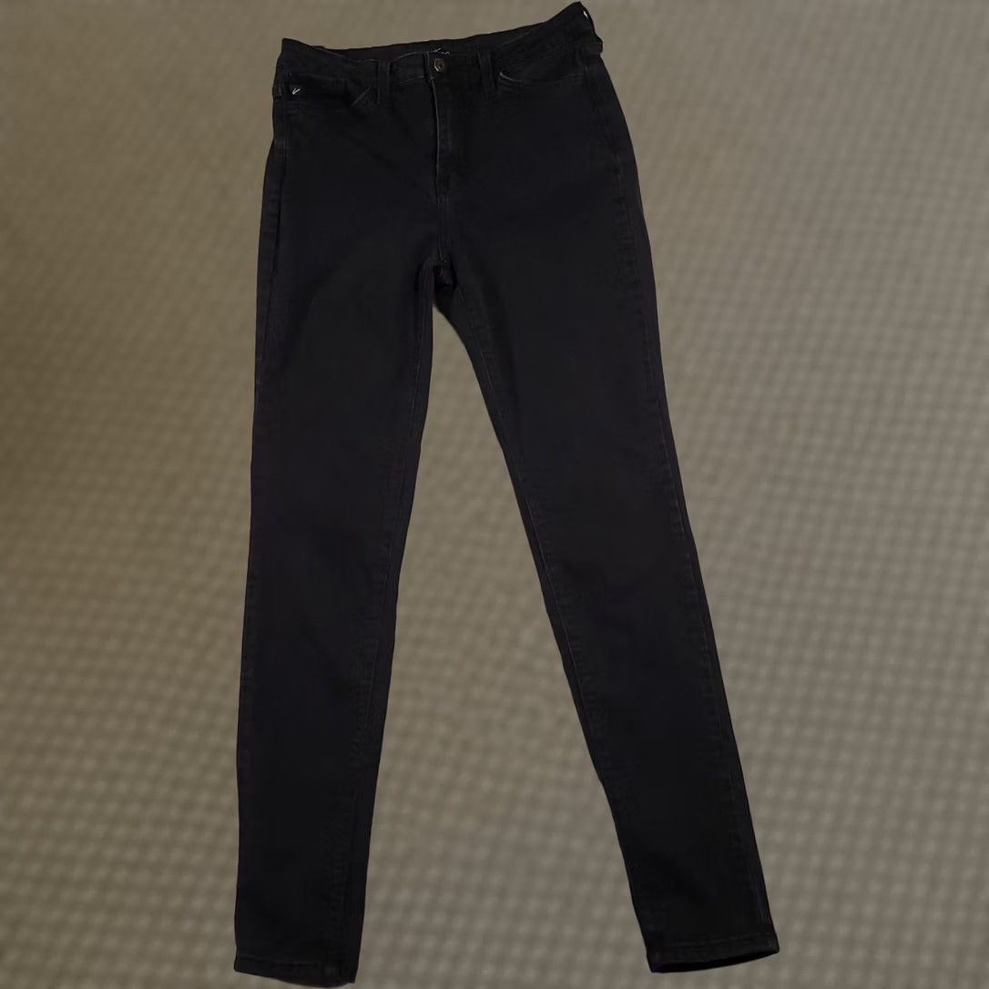 Vintage KanCan Jeans Women 27 Black Skinny Stretch Pockets Made In USA 90s Womens Size 27" / US 4 / IT 40 - 1 Thumbnail