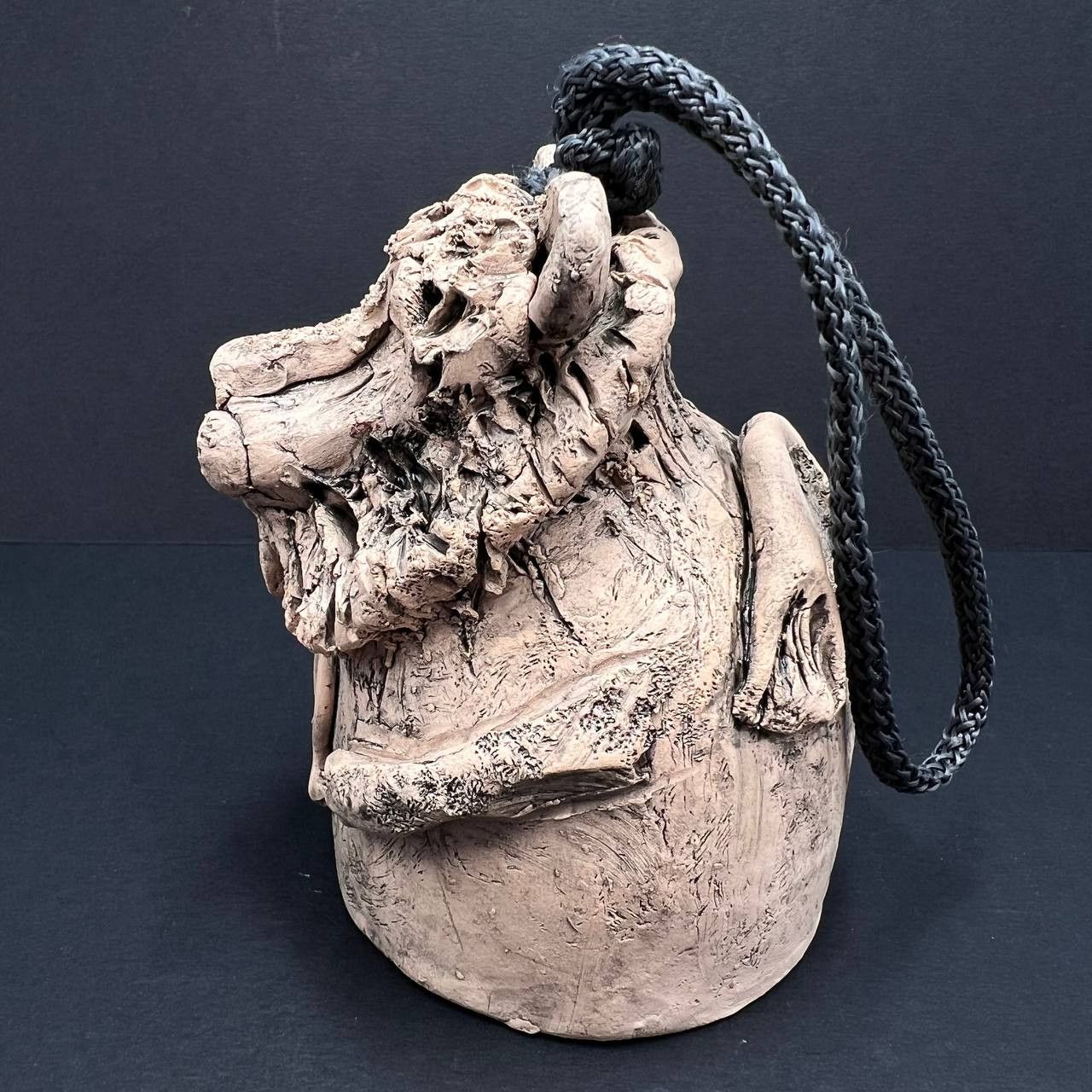 Vintage Handmade Ceramic Statue Lion Bell Leo Zodiac Sign Pottery Size ONE SIZE - 7 Thumbnail