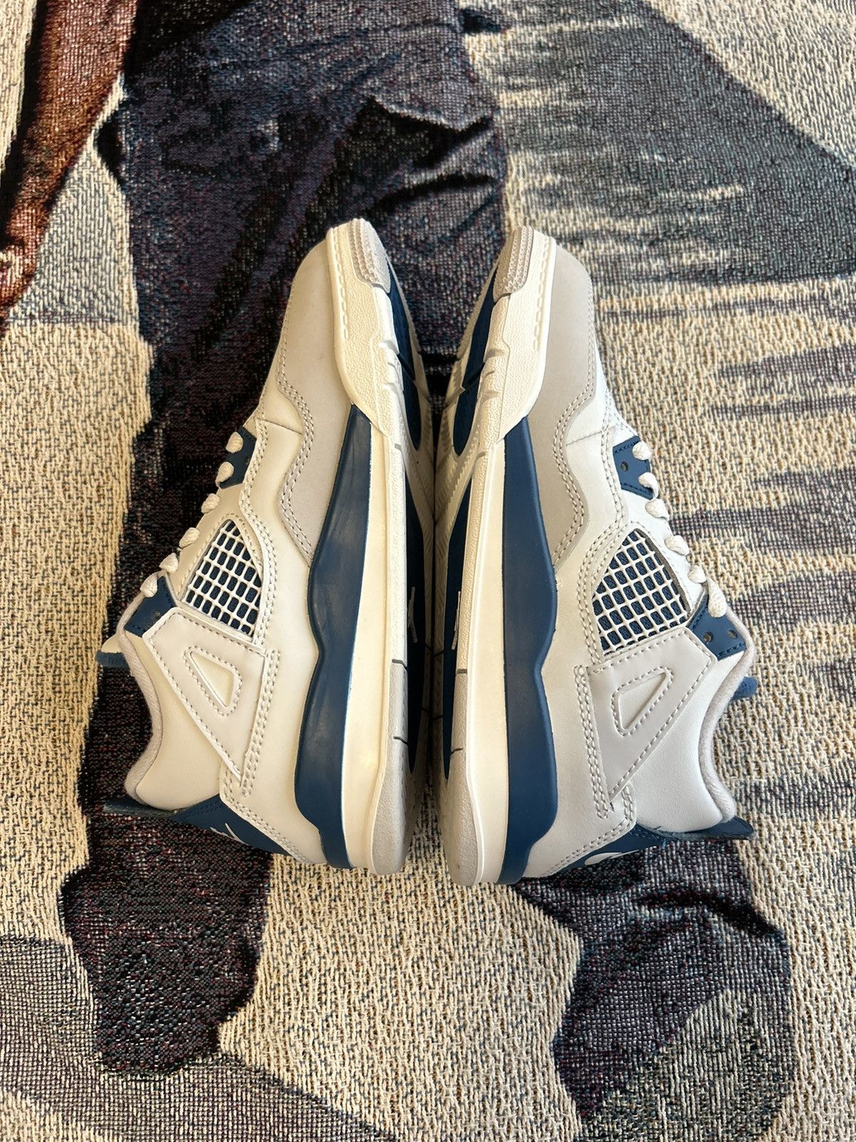 Nike Jordan 4 Military Blue SIZE 1Y Size US 5 / EU 37 - 3 Thumbnail