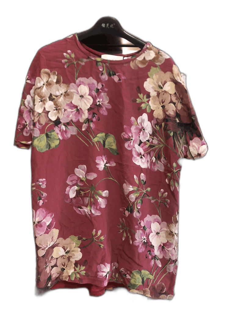 Gucci Gucci Short Sleeve Floral Silk Top Size US L / EU 52-54 / 3 - 1 Thumbnail