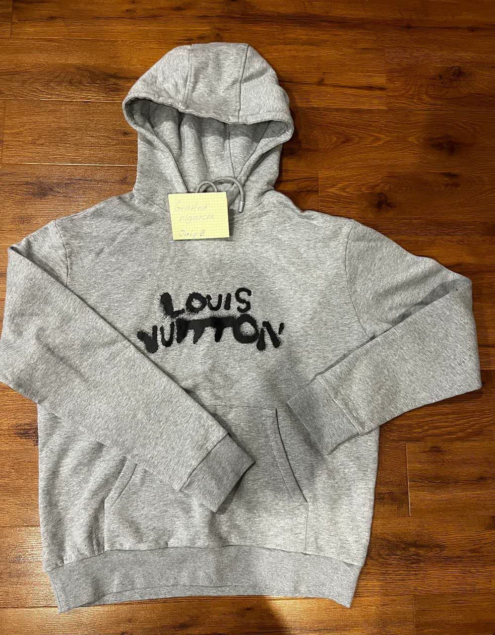 Louis Vuitton LOUIS VUITTON NEON WORKING MAN HOODIE - GREY