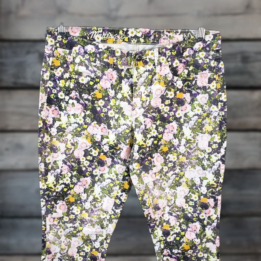 Madewell Madewell Jeans Womens Ankle Jeans 30 Mid Rise Multicolor Floral Skinny Denim Shirt? Size 30" / US 8 / IT 44 - 1 Thumbnail