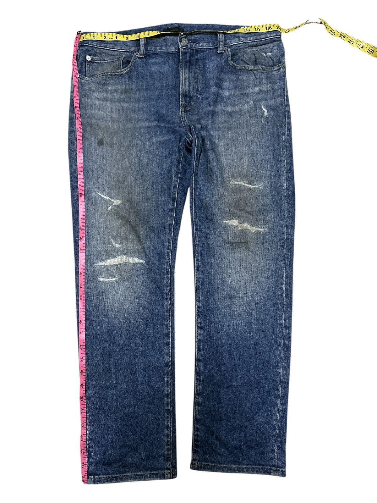 Japanese Brand Uniqlo Distress Light Washed🎌💥 Size US 38 / EU 54 - 3 Thumbnail