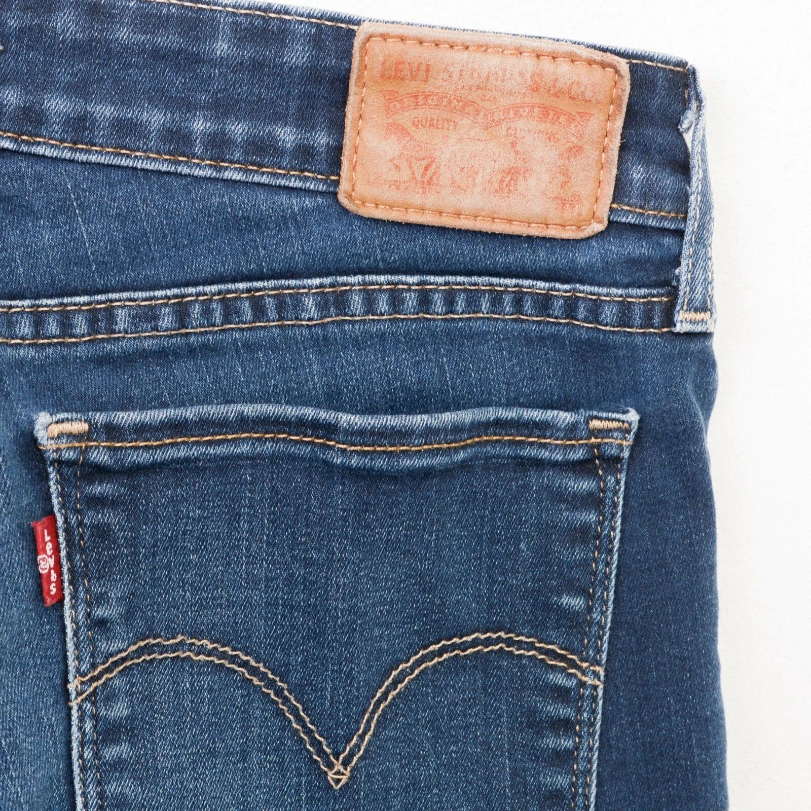 Levi's STRAUSS 711 Skinny Women W29 L32 Mid Rise Jeans Trousers Size 29" - 2 Thumbnail