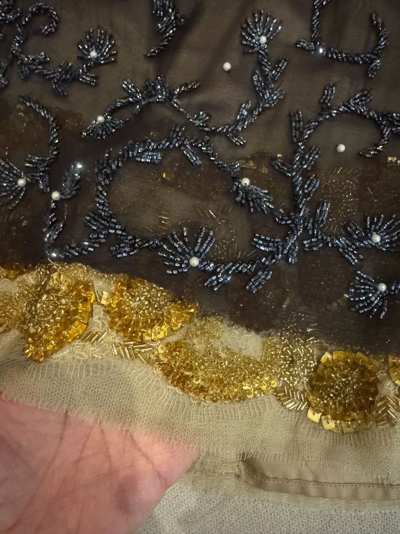 Dries Van Noten DRIES VAN NOTEN size:36 Brown out-of-print show style bead Size 35" - 2 Thumbnail