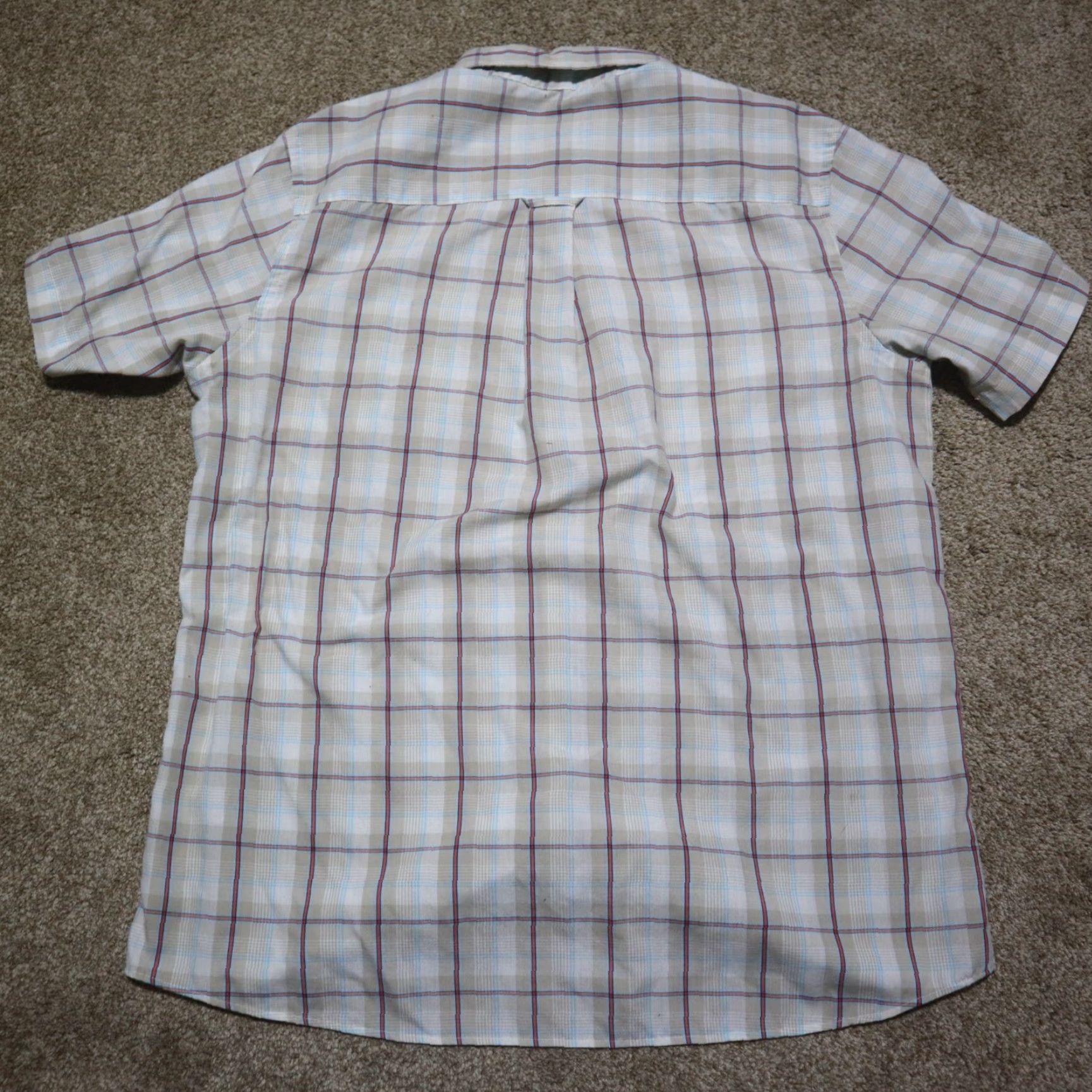 Vintage Saddlebred Button-Down Shirt Tan Beige Plaid Checkered Short Sleeve Pocket Men L Large Shirt Mens Button-Up Casual Workwear 90s? Size US L / EU 52-54 / 3 - 7 Thumbnail