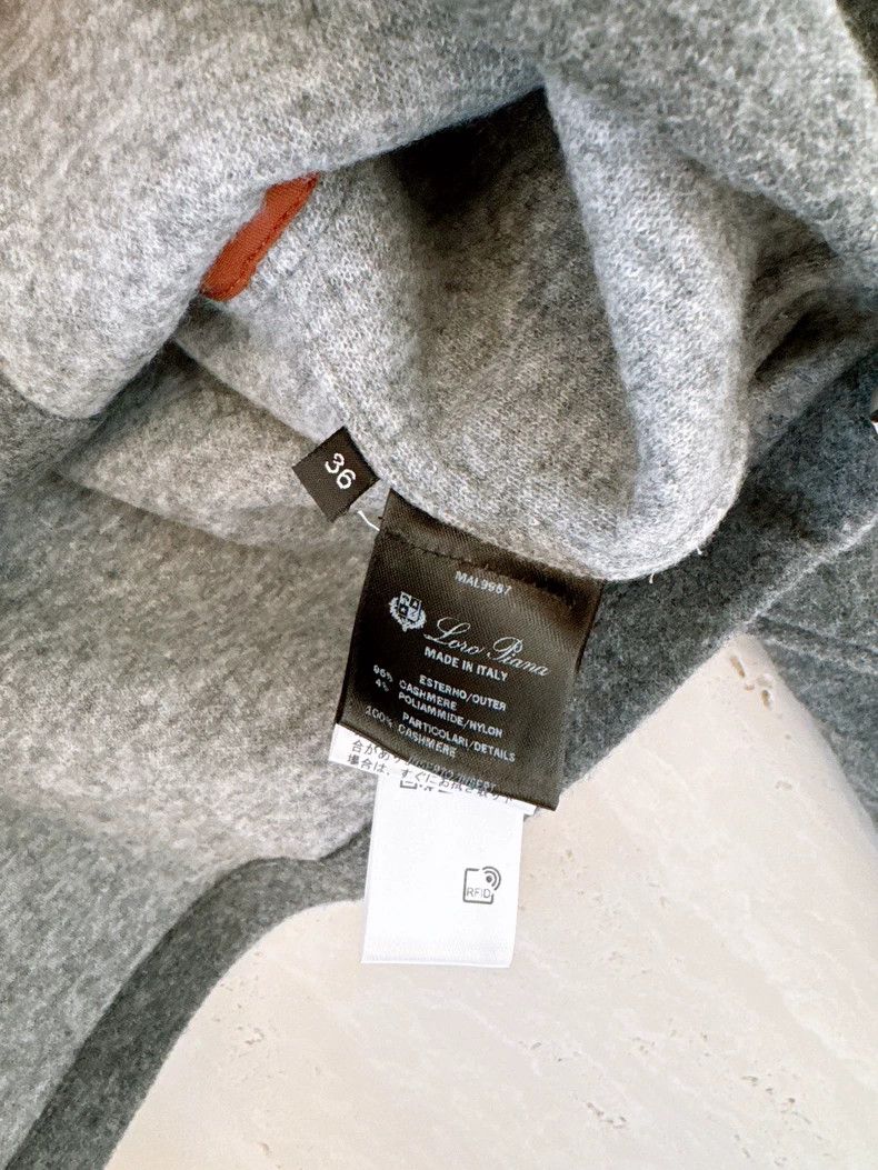 Loro Piana LORO PIANA Icery series, grey cashmere short coat Size S / US 4 / IT 40 - 9 Thumbnail