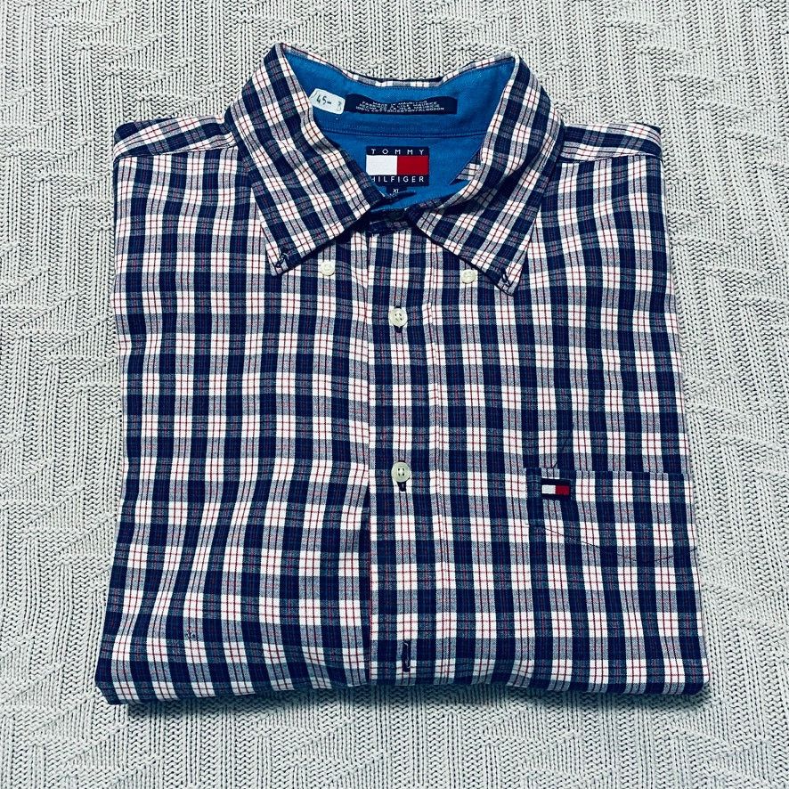 Tommy Hilfiger Tommy Hilfiger navy plaid button down Size US XL / EU 56 / 4 - 1 Thumbnail