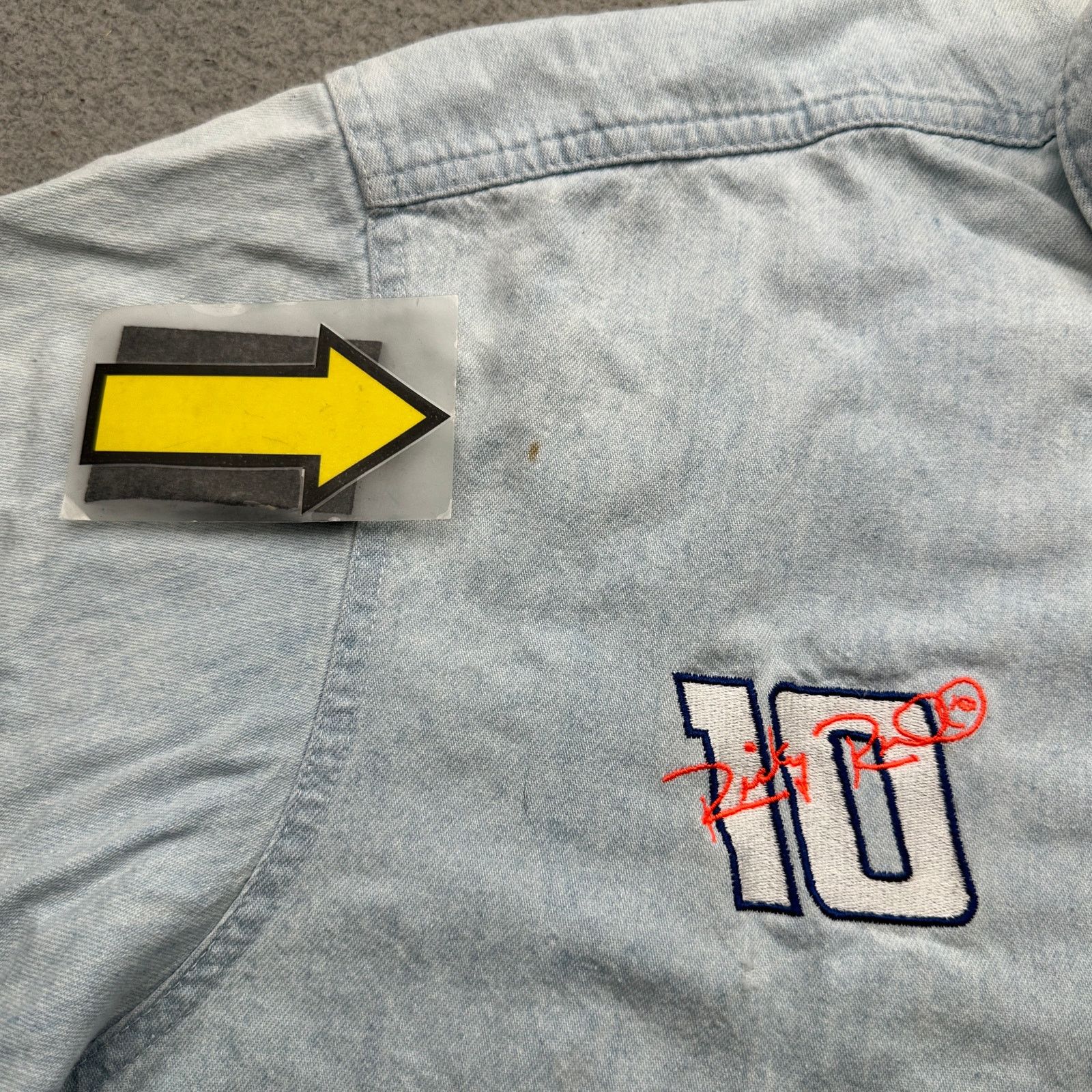 NASCAR Vintage NASCAR Ricky Rudd #10 Tide Denim Shirt Mens XL Size US XL / EU 56 / 4 - 7 Thumbnail