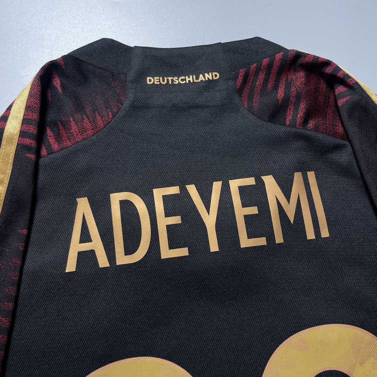 Adidas GERMANY ADIDAS 2022 WORLD CUP SOCCER AWAY JERSEY #22 ADEYEMI Size US XL / EU 56 / 4 - 9 Thumbnail