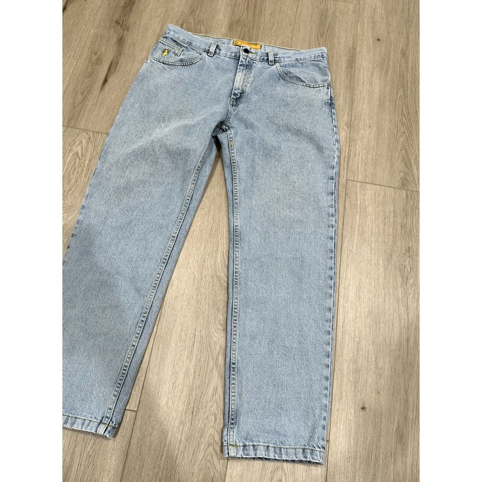Vintage Polar Skate Co Jeans Mens 36x31 Denim Baggy 90s Vintage Streetwear Logo Pocket 5-Pocket Tapered Jeans Mens Blue Size US 36 / EU 52 - 2 Thumbnail