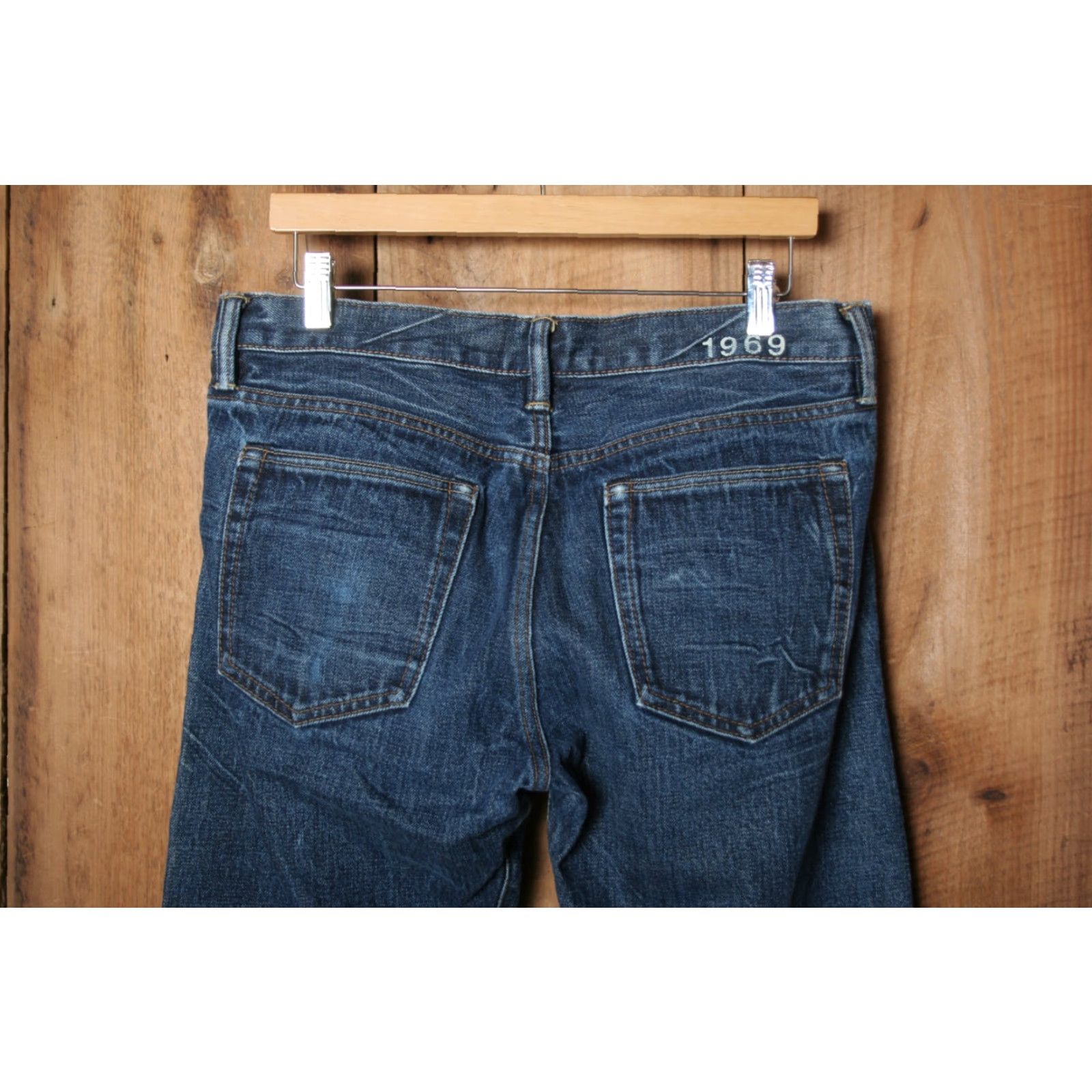 Gap GAP Jeans 1969 Resin Rinse Selvedge Denim Straight Leg Blue Sz. 32x32 Men Cotton Denim Jeans Straight Blue Jeans 32 32 Mens Size US 32 / EU 48 - 4 Thumbnail