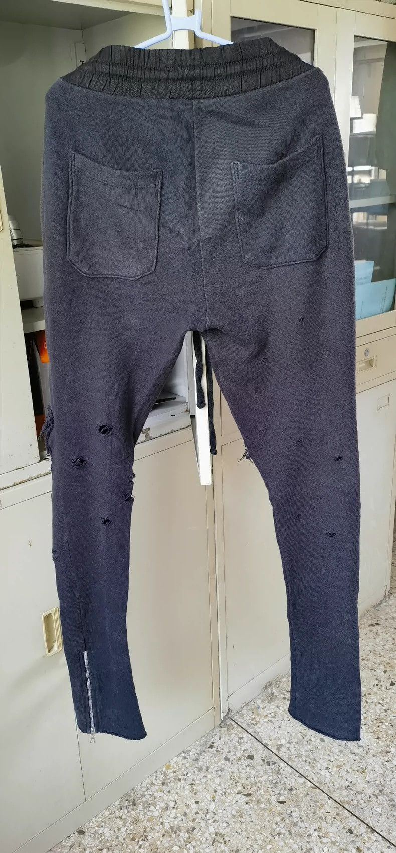 Amiri AMIRI Size SStitch sweatpants, leather-blocked style 2501-N Size US 30 / EU 46 - 2 Thumbnail