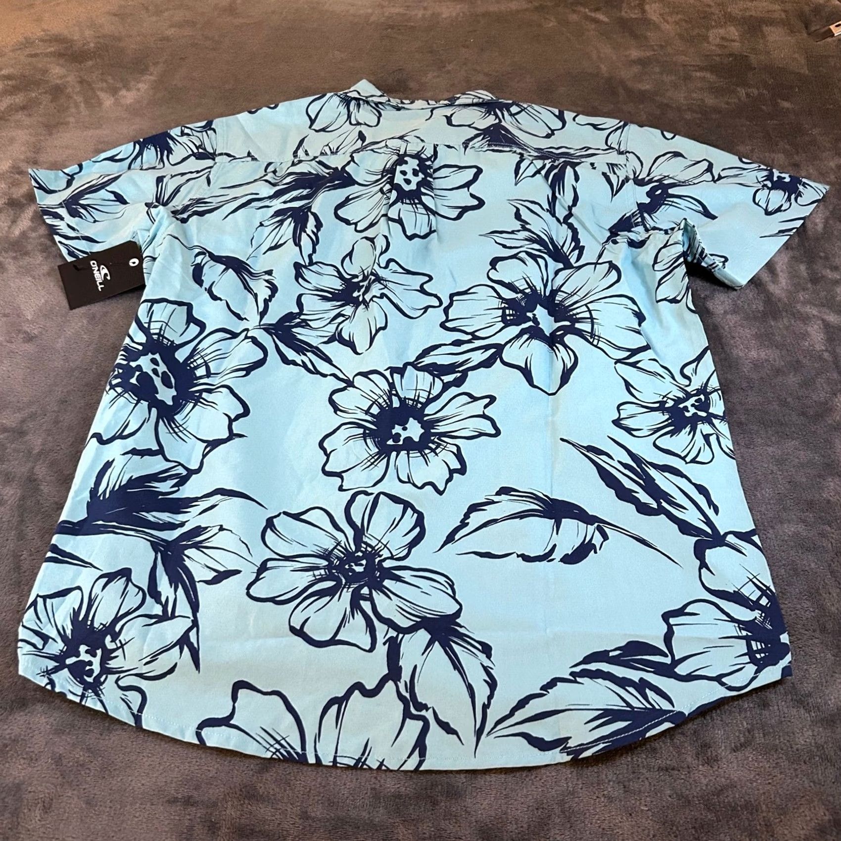 O'Neill O'Neill Lakeside Shirt Mens Medium Floral Print Button-Up Short Sleeve Blue NWT Size US M / EU 48-50 / 2 - 5 Thumbnail