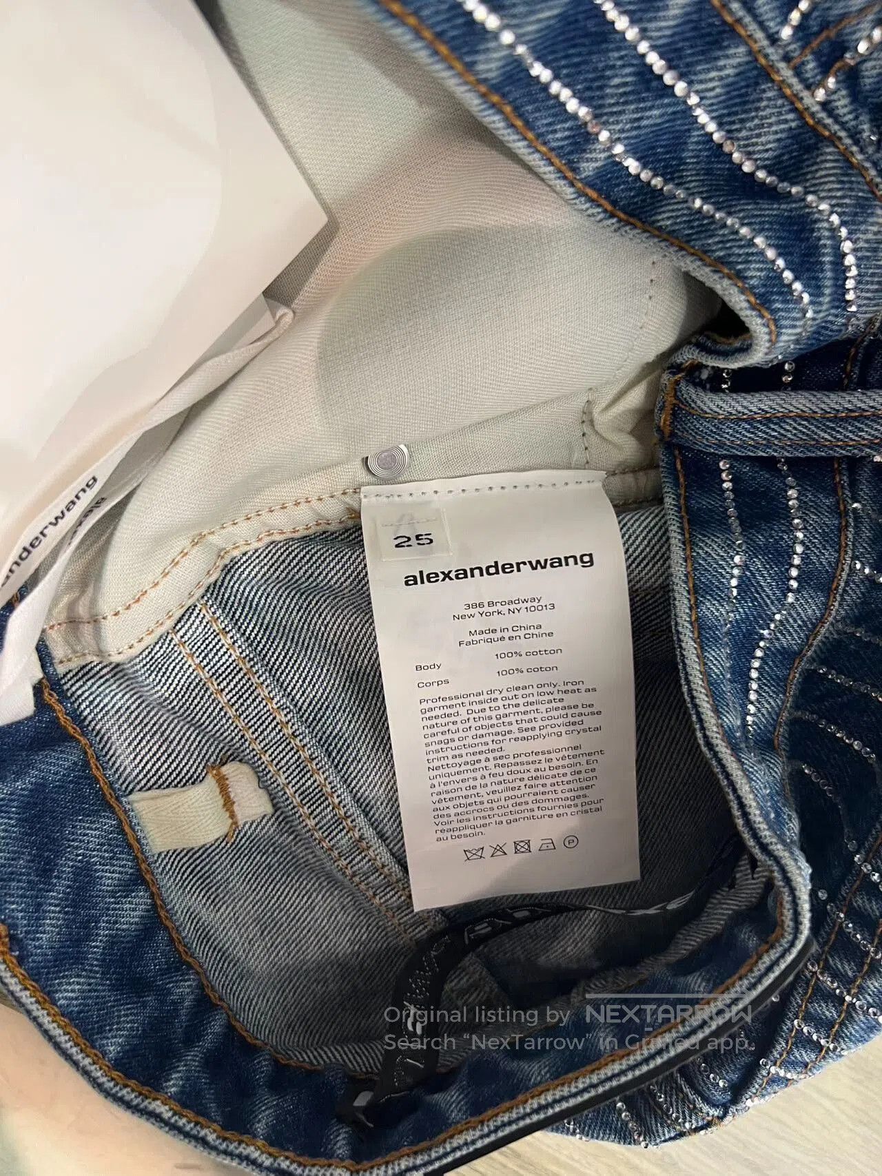 Alexander Wang Alexander Wang Denim Skirt with Rhinestones. Size 25" / US 0 / IT 36 - 7 Thumbnail