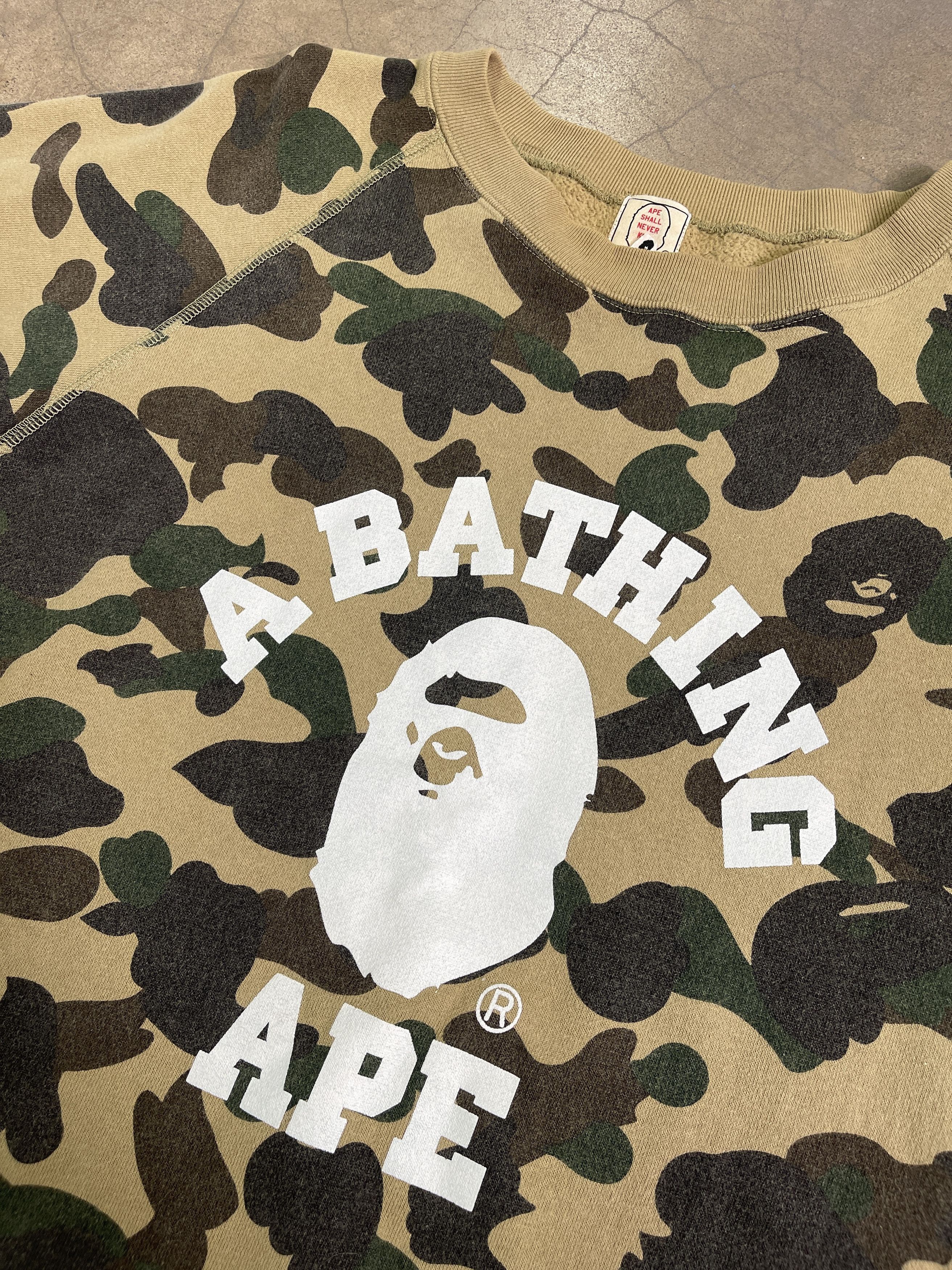 Bape OG Bape Camo College Crewneck. Size US L / EU 52-54 / 3 - 5 Thumbnail