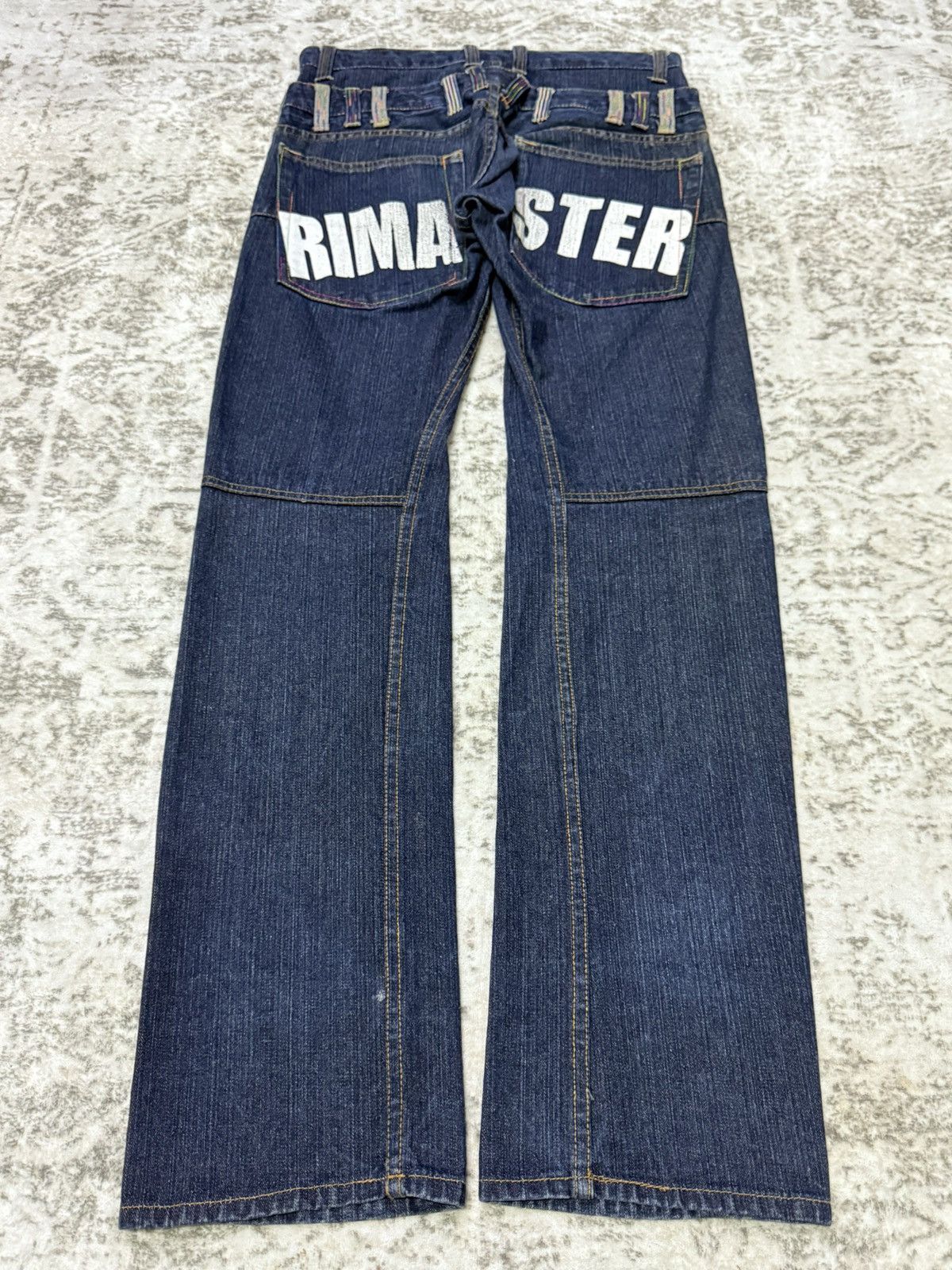 Japanese Brand 2000s Rimaster Japan Double Waist Twisted Seam Jeans Size US 30 / EU 46 - 1 Thumbnail