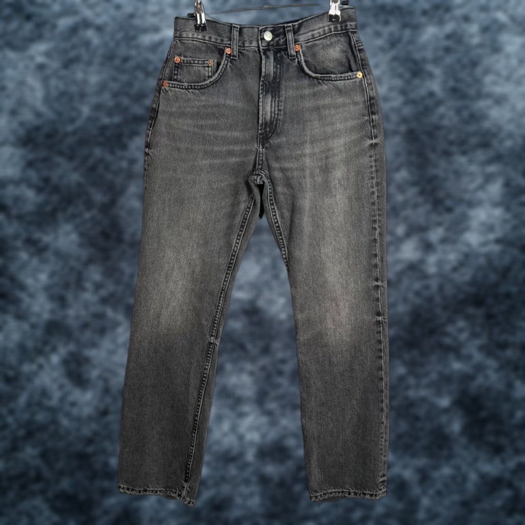 Zara Zara High-Waisted Black Denim Straight-Leg Womens Jeans Size 4 Size 27" / US 4 / IT 40 - 1 Thumbnail